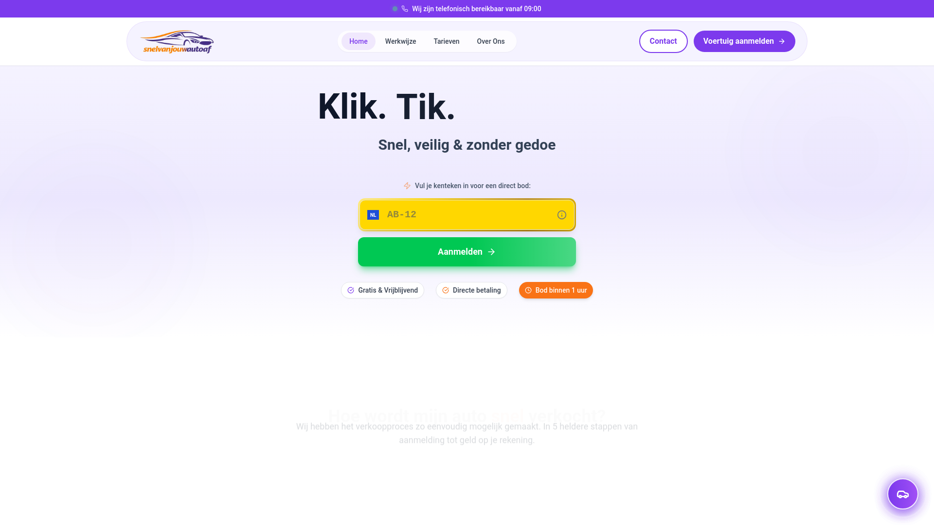 website screenshot of https://voertuigdeal.nl/