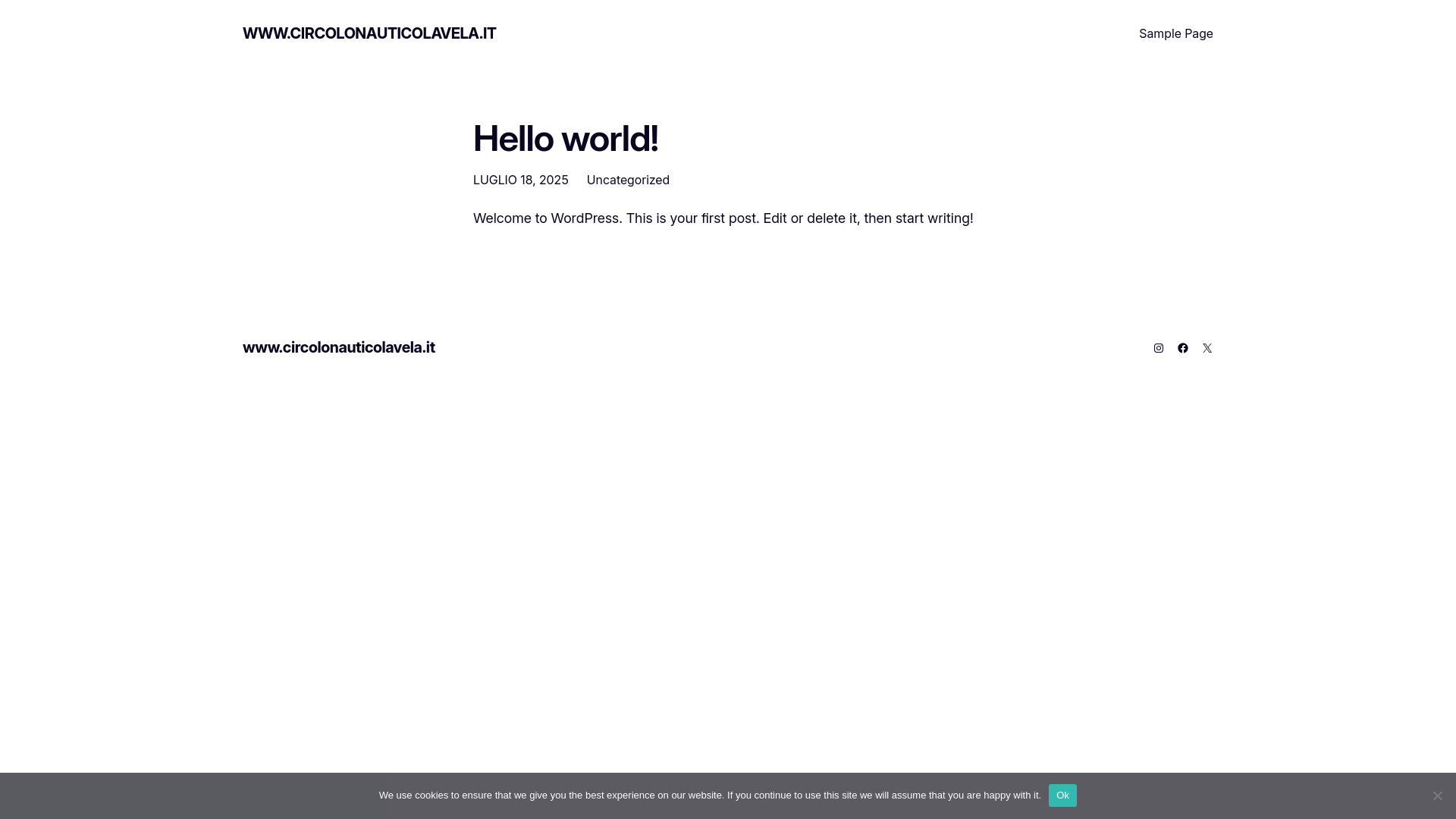 website screenshot of https://circolonauticolavela.it/
