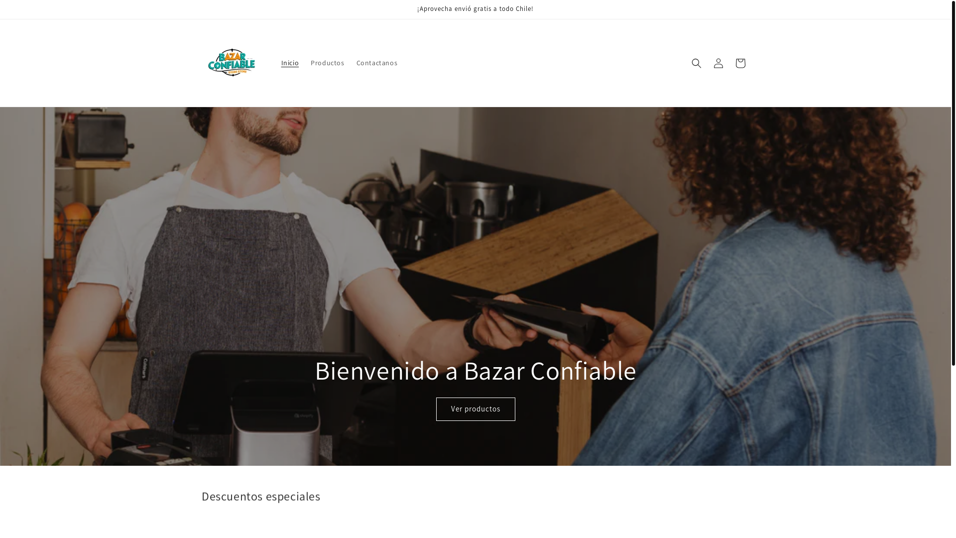 website screenshot of https://elbazarconfiable.com/