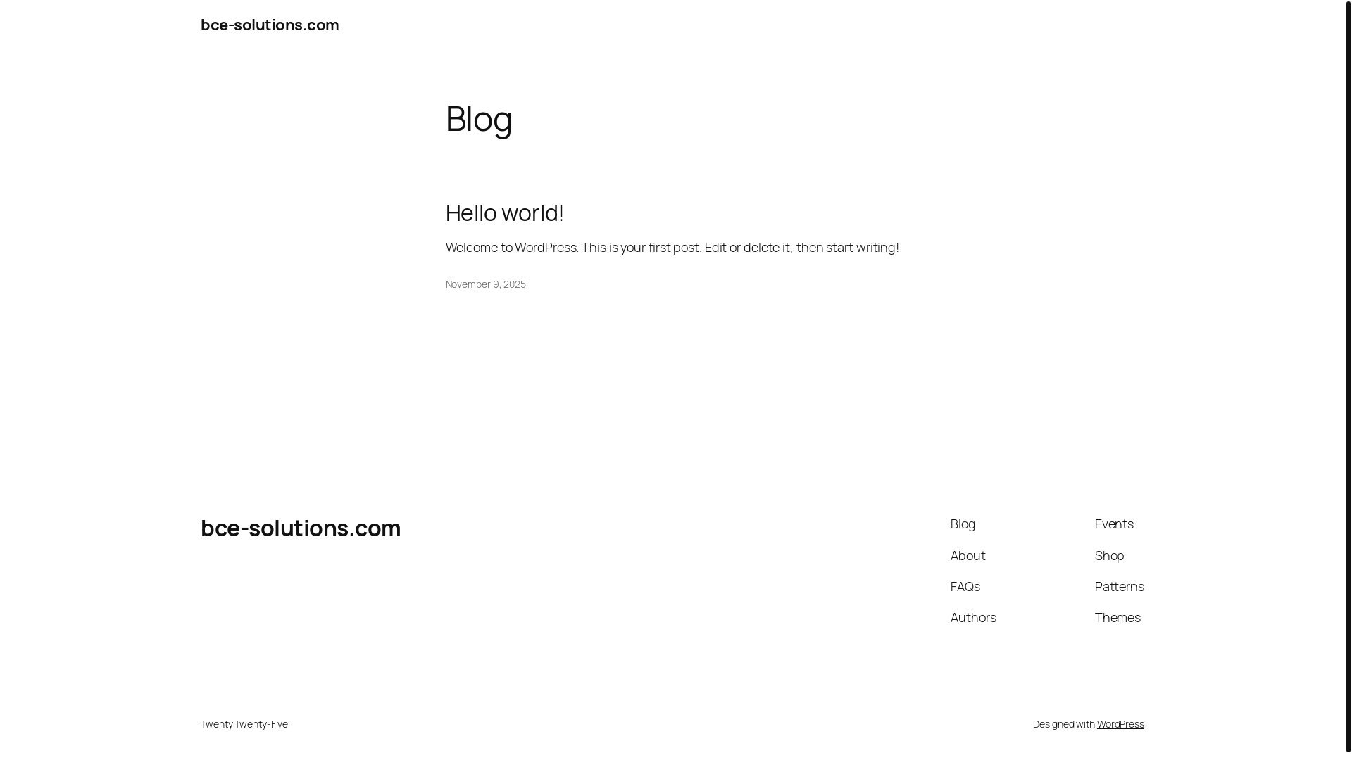 website screenshot of https://bce-solutions.com/