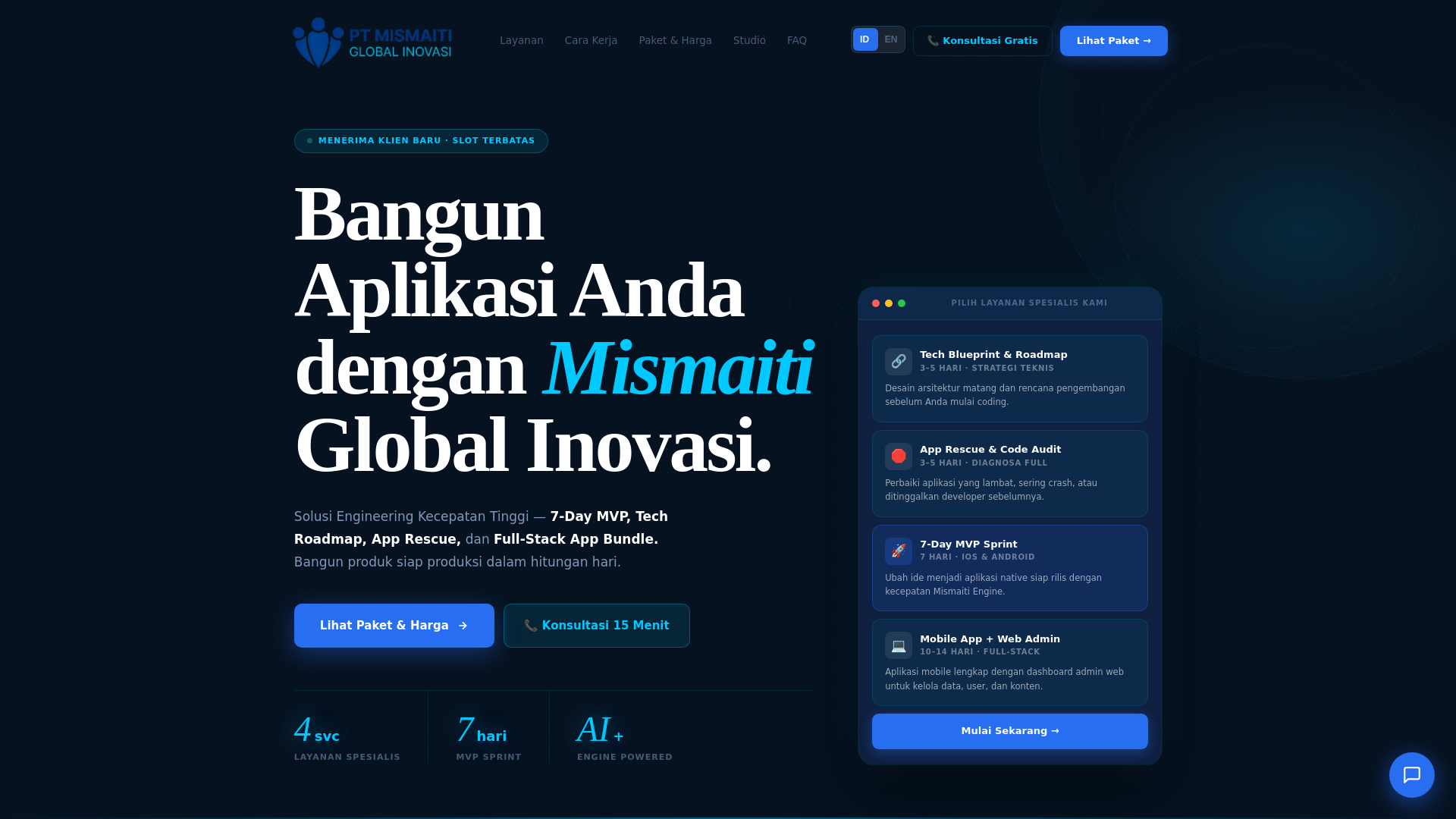 website screenshot of https://mismaiti-global-inovasi.pages.dev/