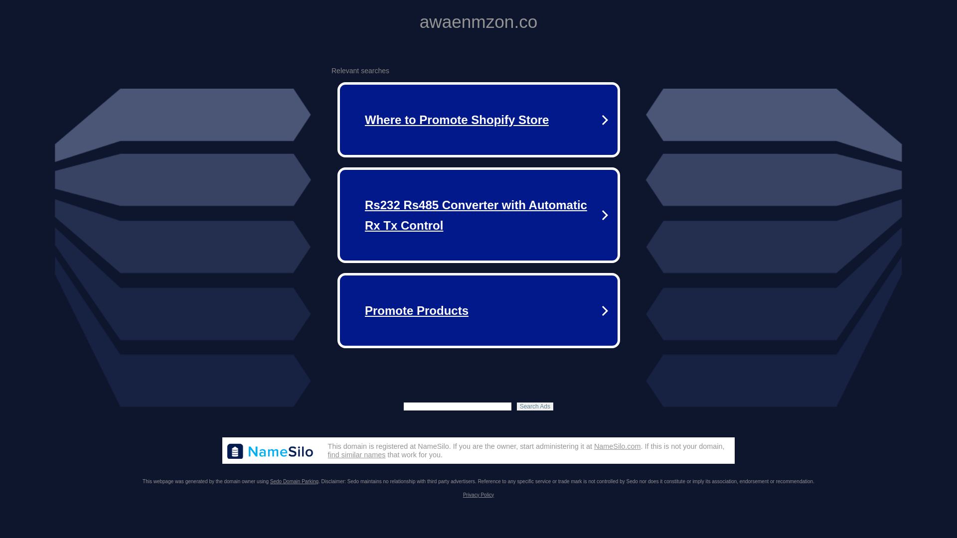website screenshot of https://awaenmzon.co/