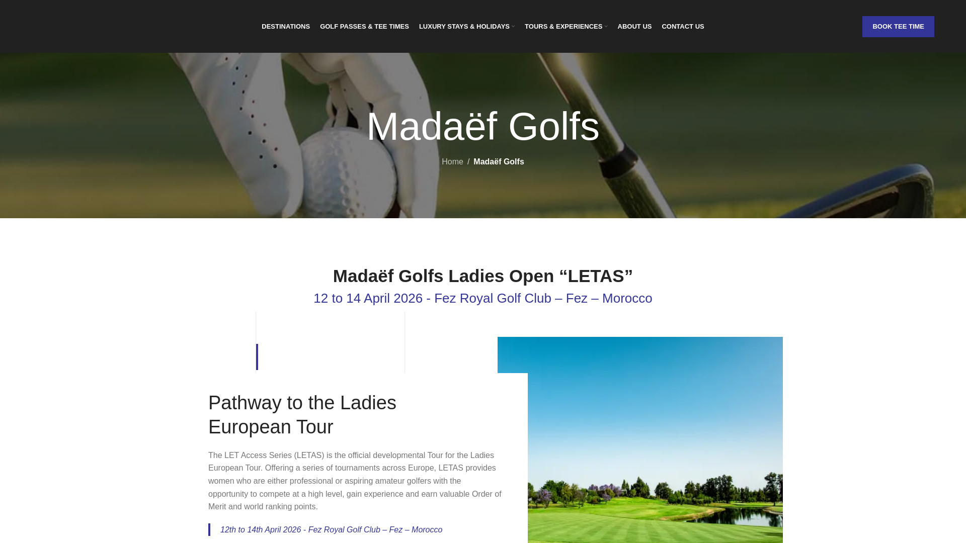 website screenshot of https://morocco4golf.serveurproduction.xyz/madaef-golfs/