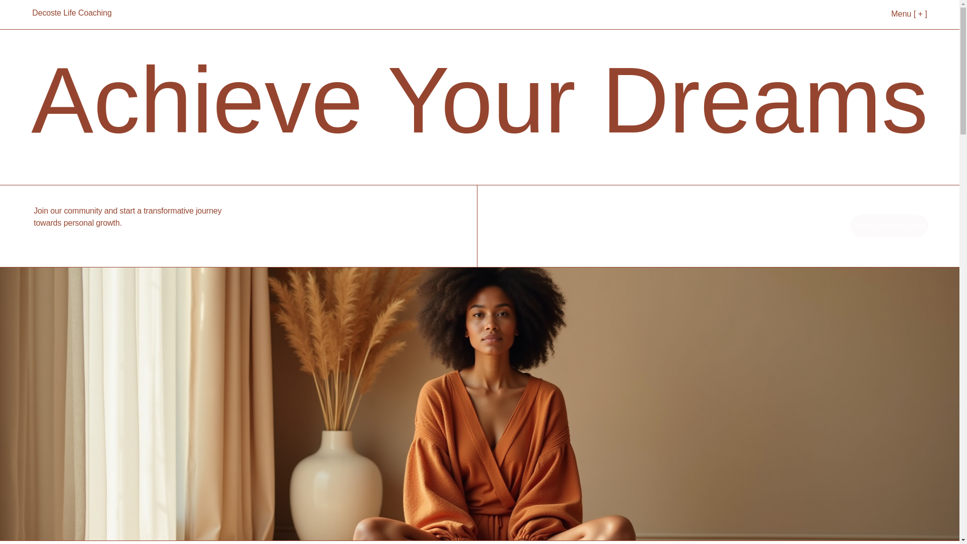 website screenshot of https://decostesfamilylifecoachservices.com/