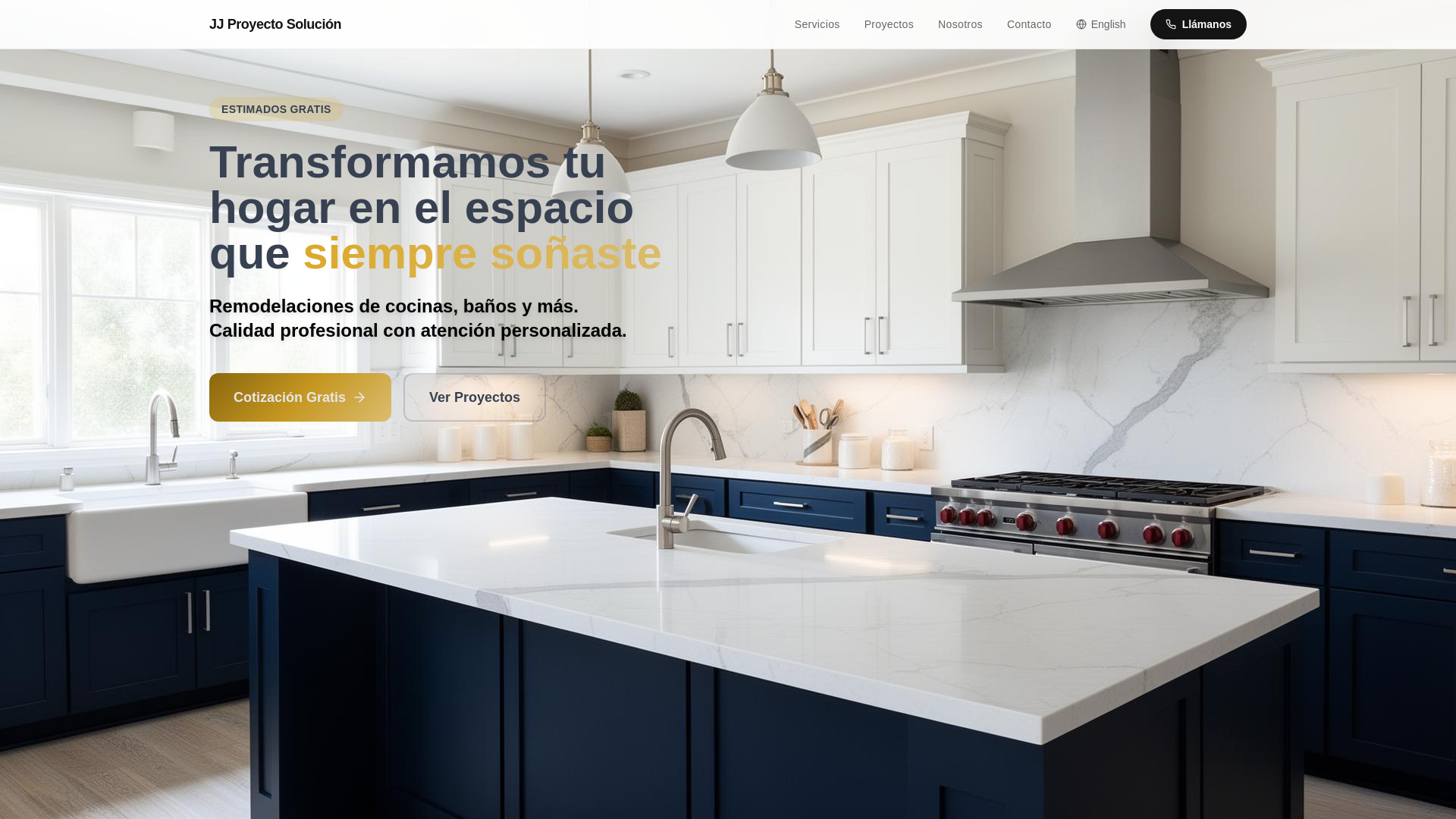 website screenshot of https://jjproyecto.com