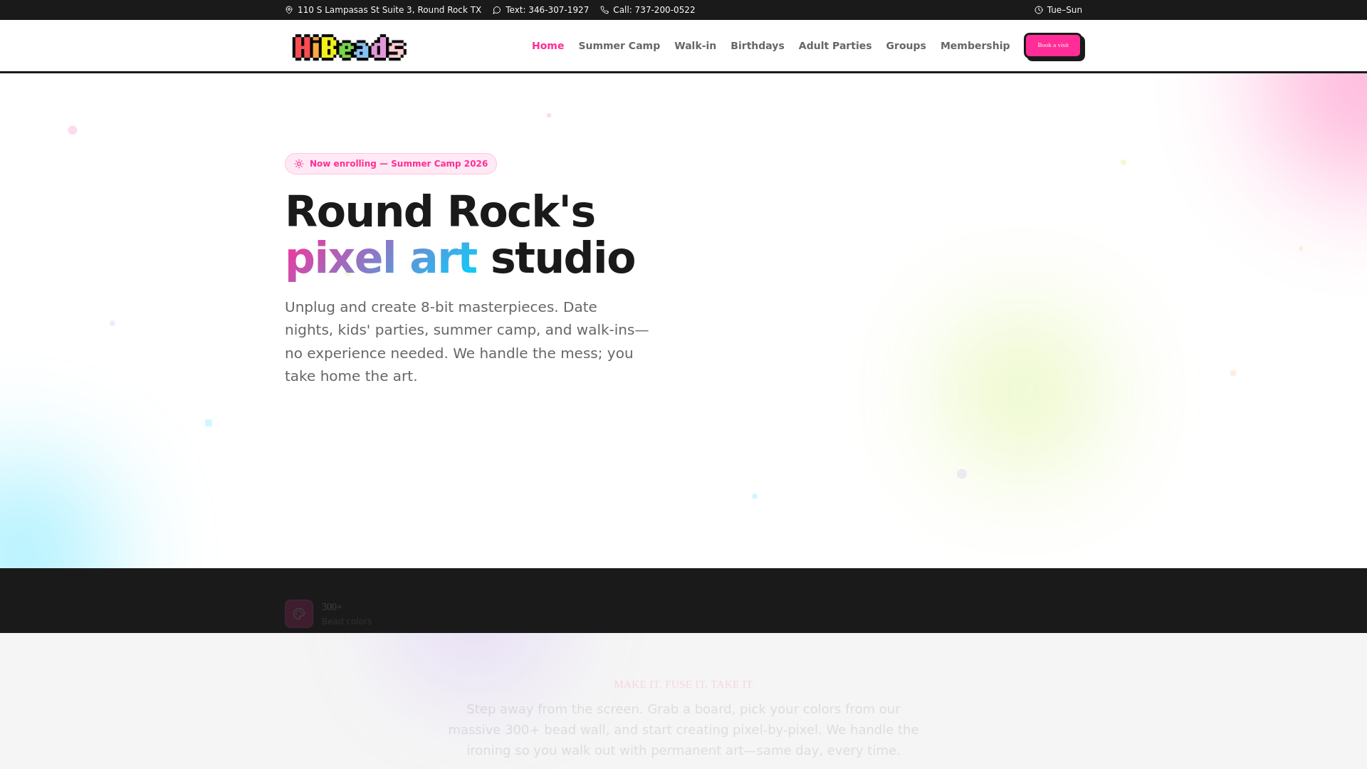 website screenshot of https://hibeads-website.pages.dev/