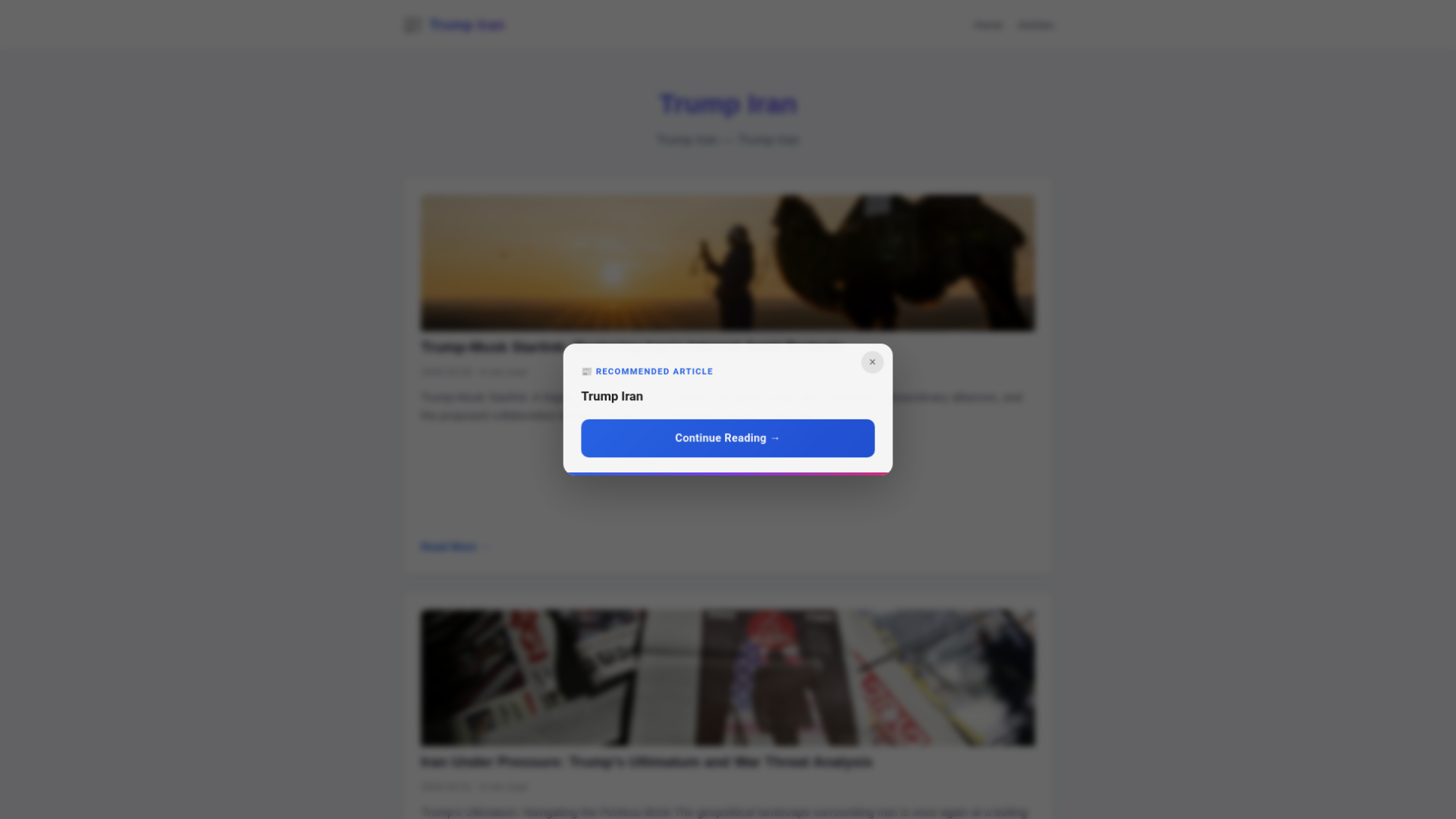 website screenshot of https://trump-iran.pages.dev/