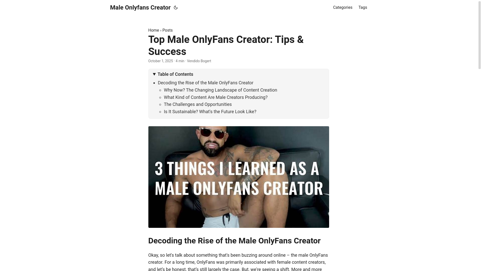 website screenshot of https://male-onlyfans-creator.pages.dev/