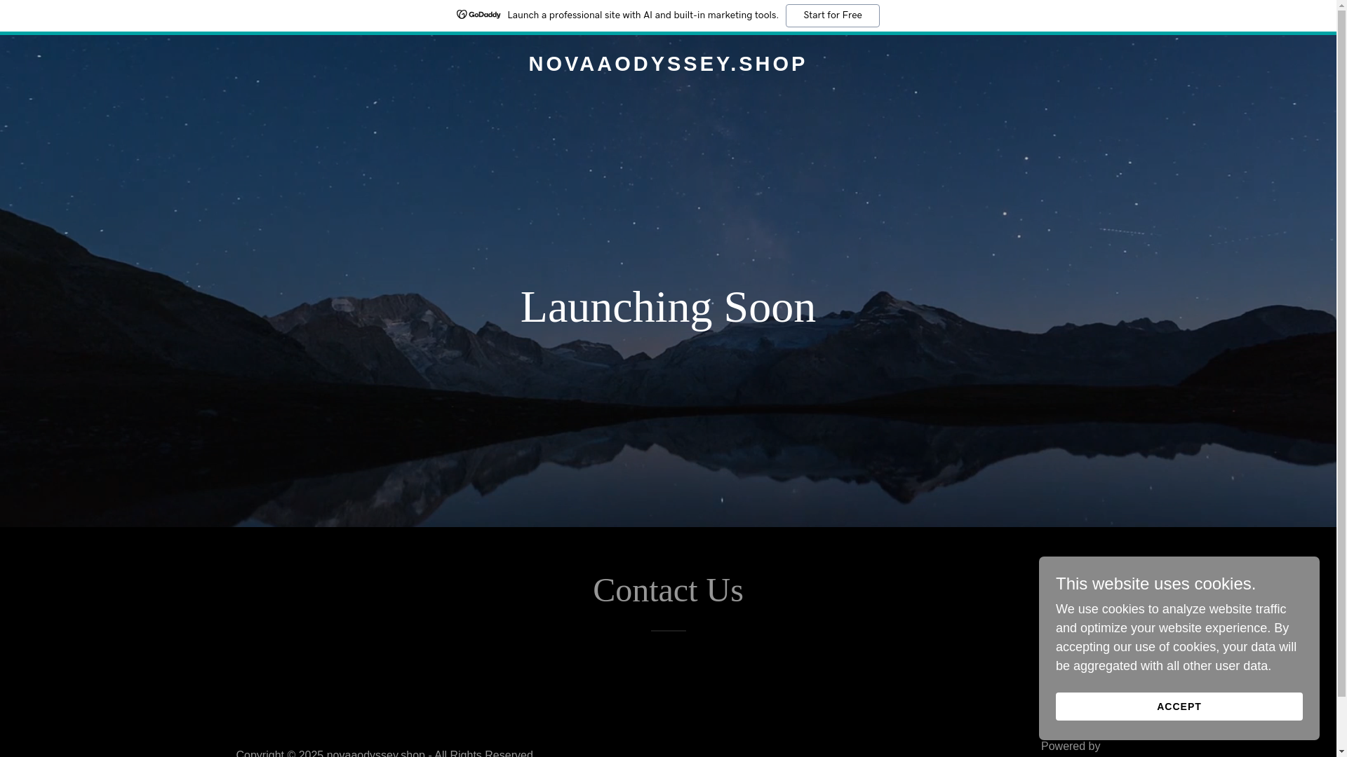 website screenshot of https://novaaodyssey.shop/
