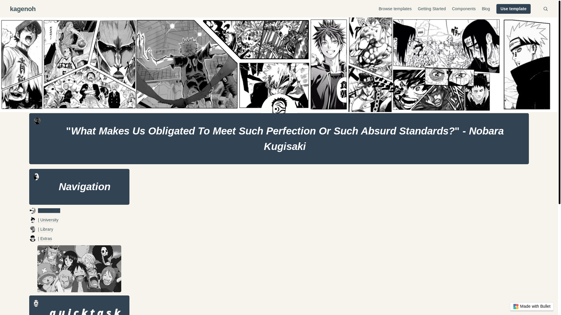 website screenshot of https://kagenoh-bullet.pages.dev/