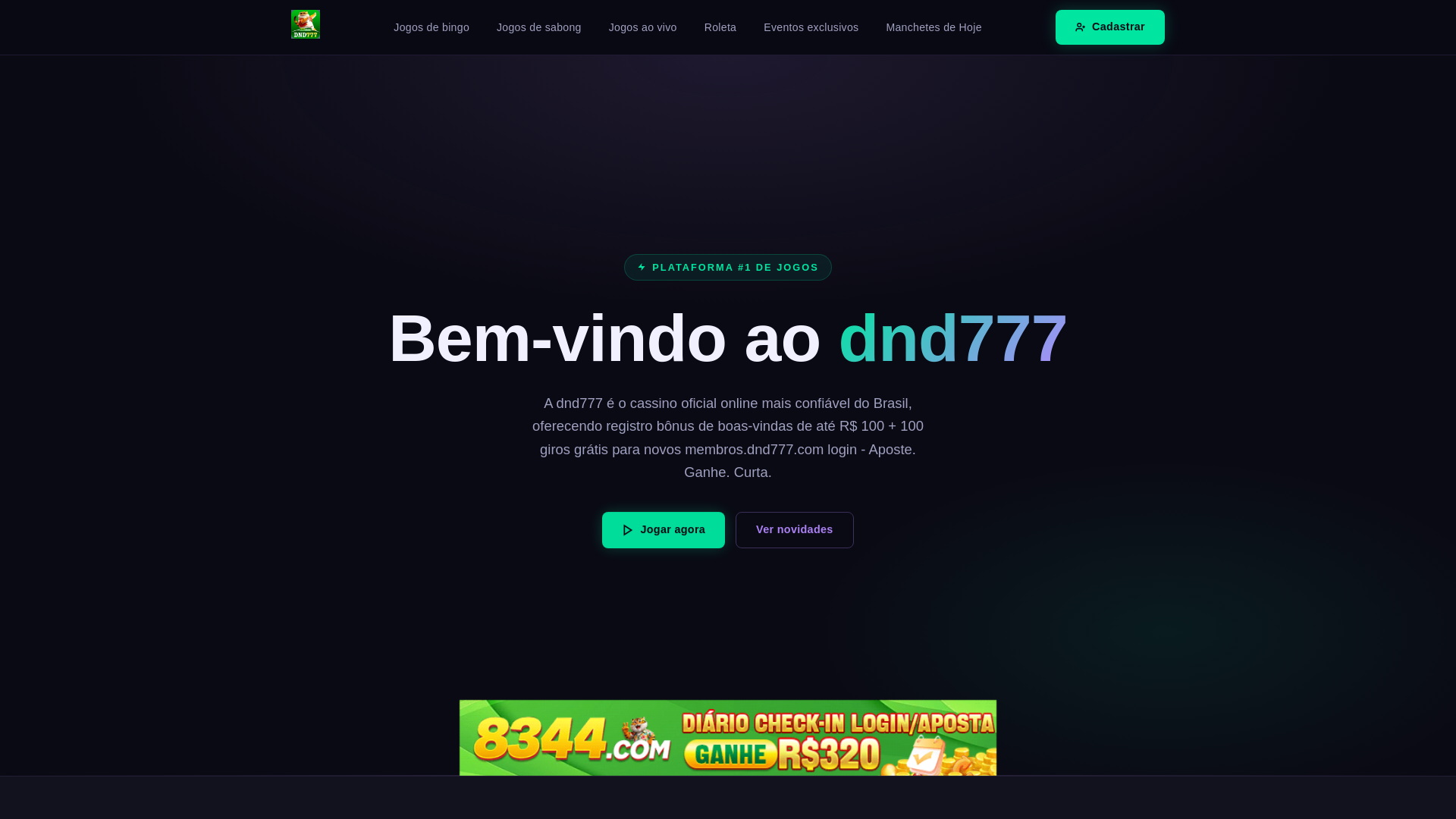 website screenshot of https://dnd777slot.com/