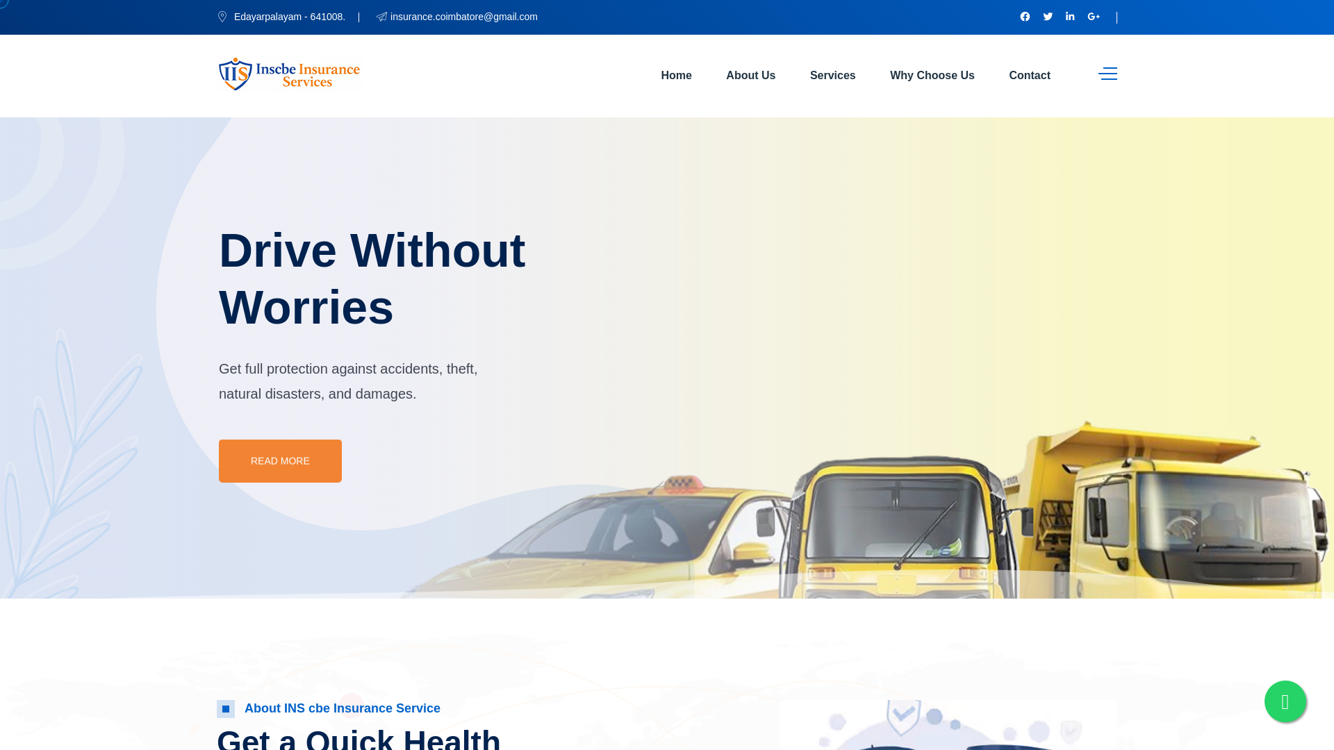 website screenshot of https://inscbe.in/