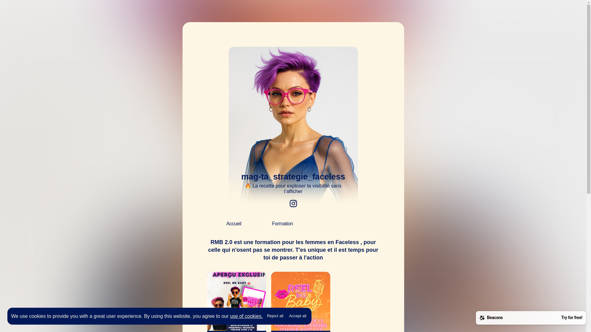 website screenshot of https://tastrategiefaceless.store/