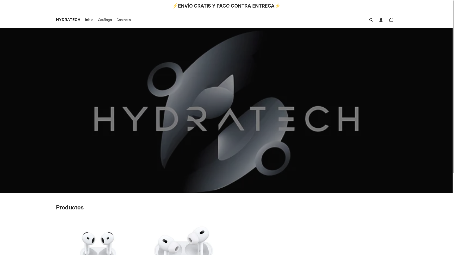 website screenshot of https://hydratech.com.co/