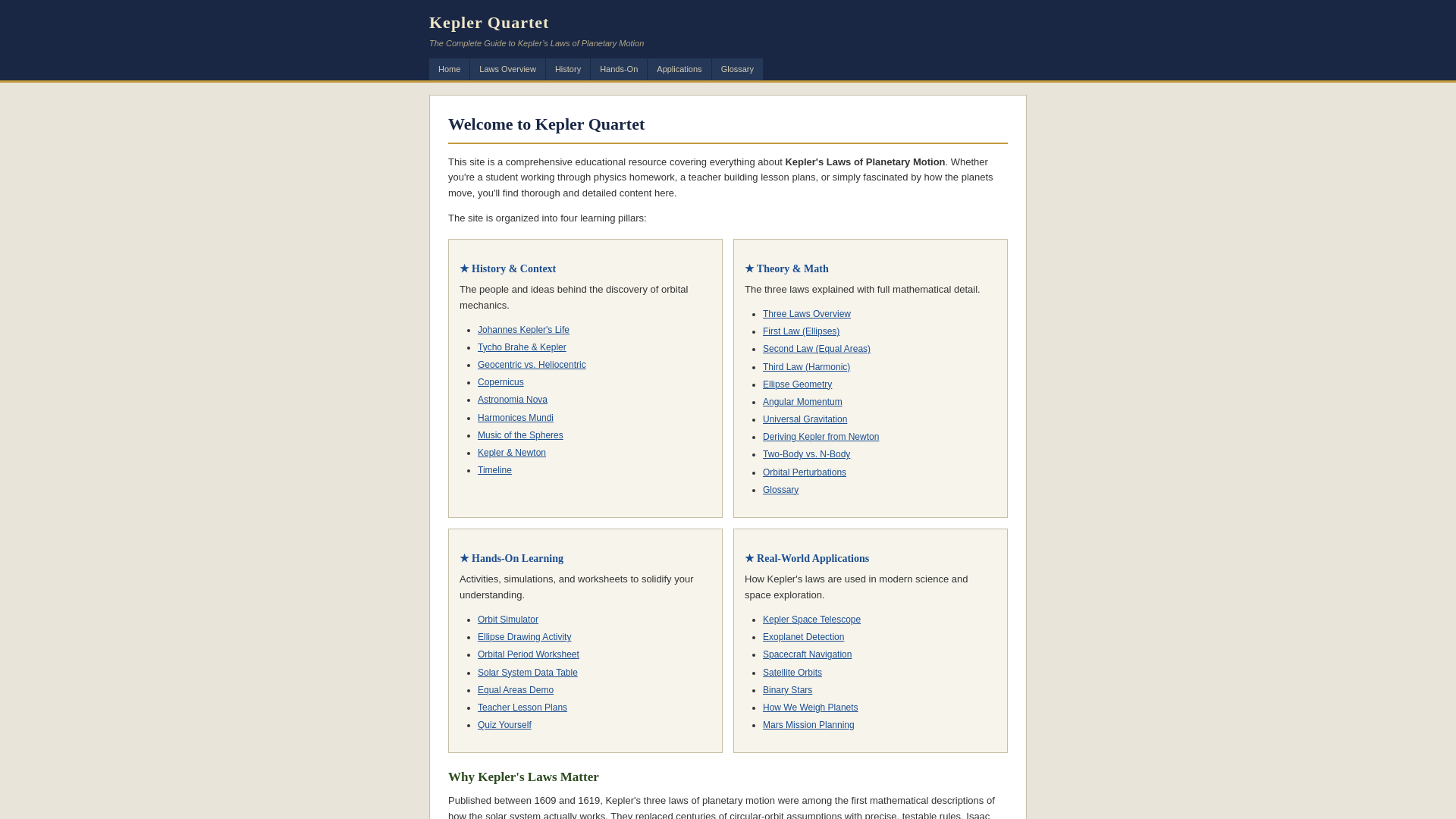 website screenshot of https://keplerquartet.pages.dev/