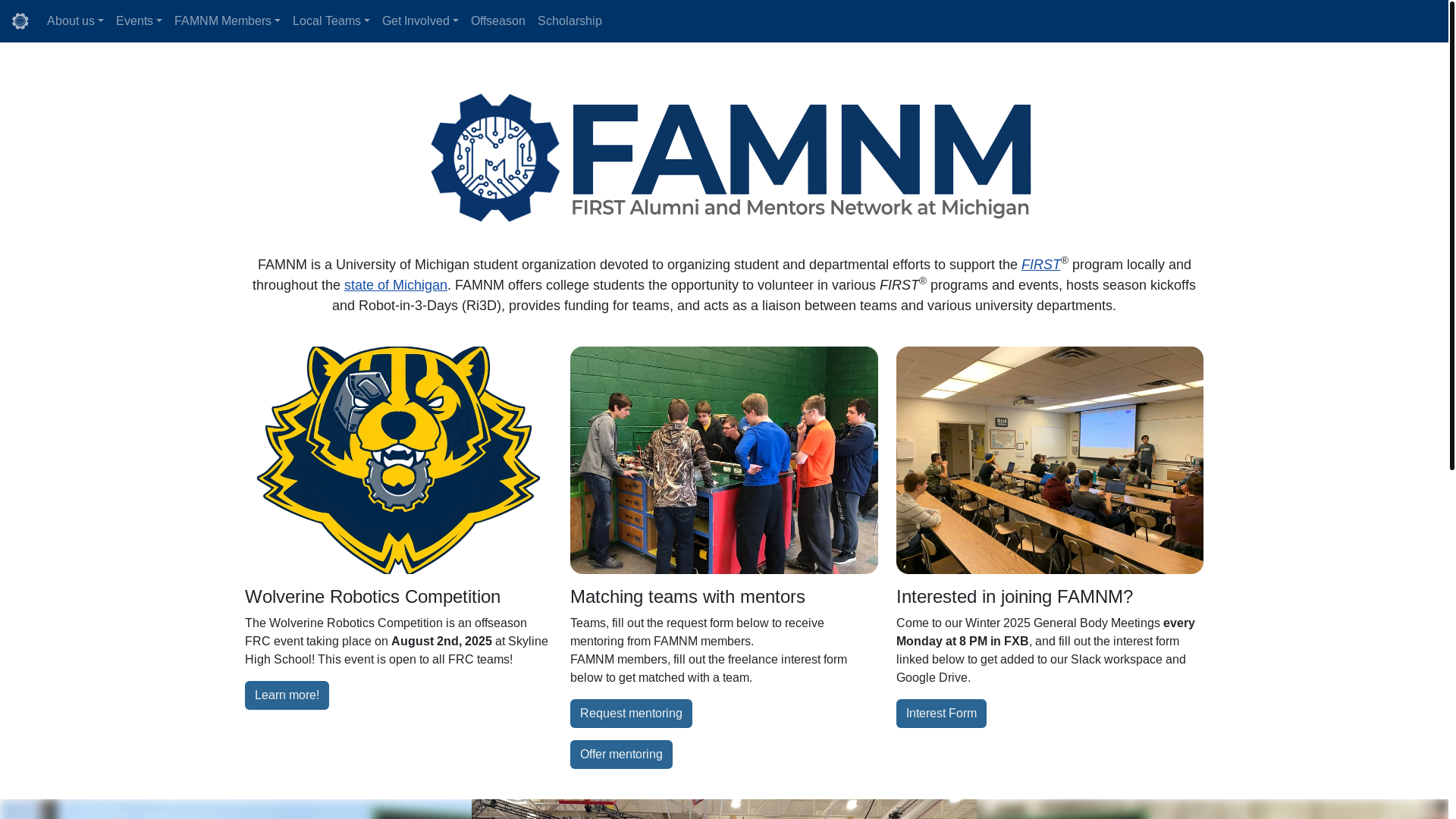 website screenshot of https://famnm-website.pages.dev/