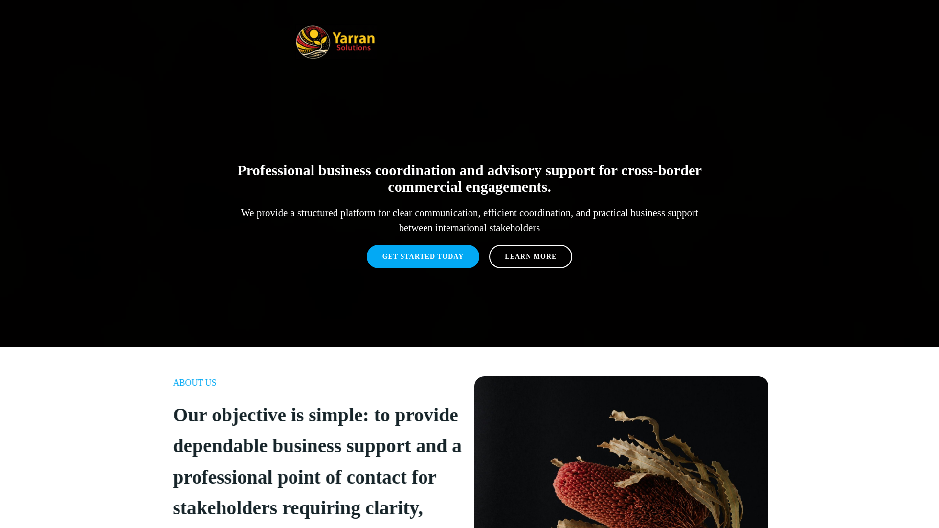 website screenshot of https://yarransolutions.online/