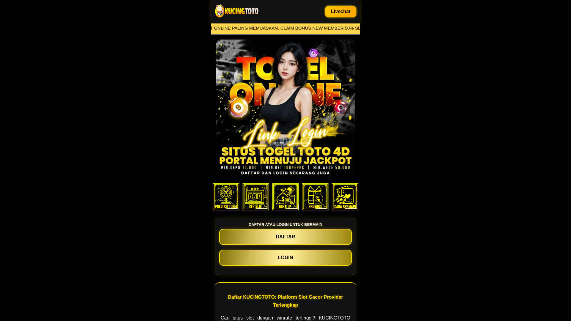 website screenshot of https://kucingtoto-vikilab.pages.dev/