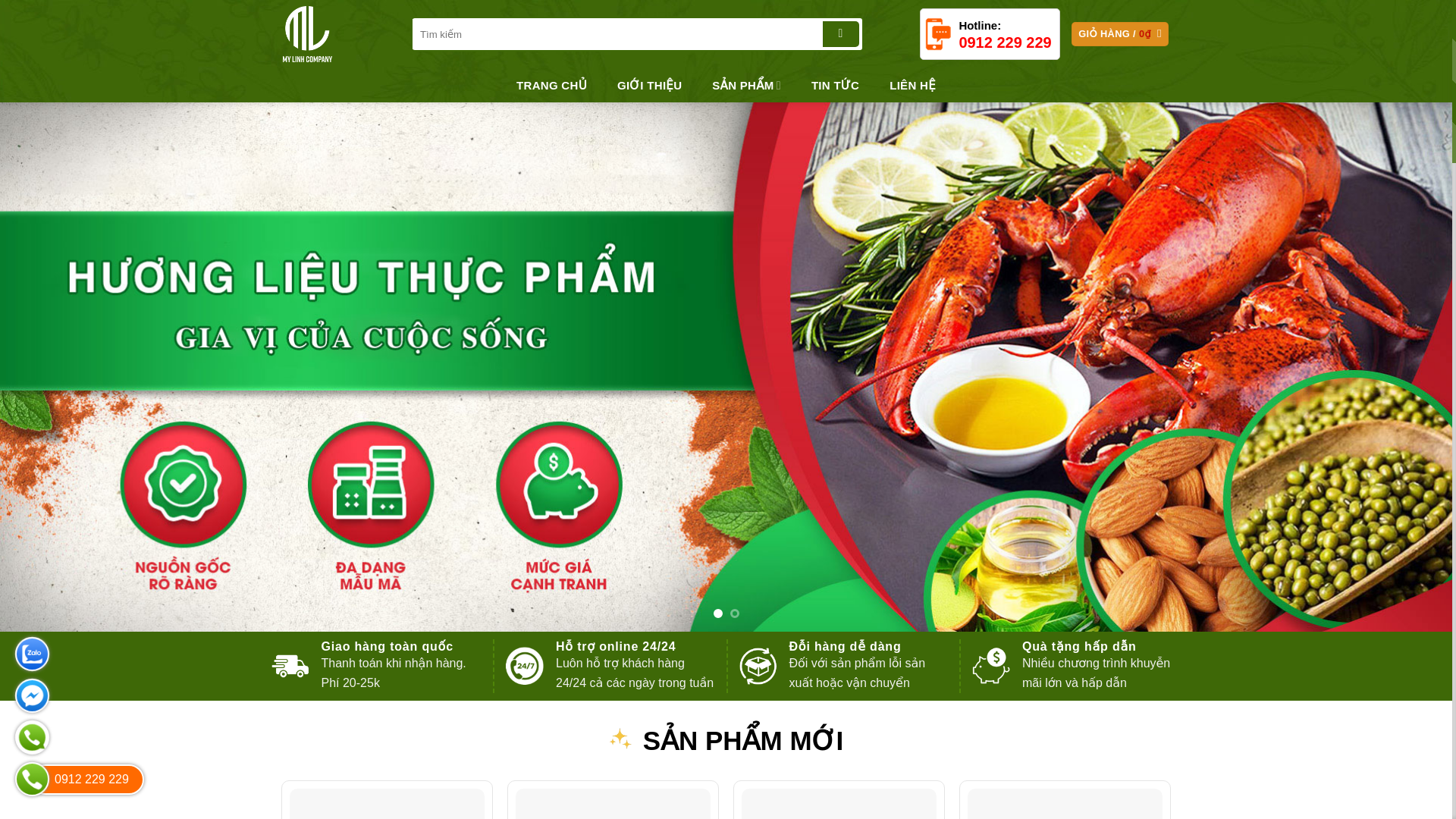 website screenshot of https://tinhdaumylinh.com/