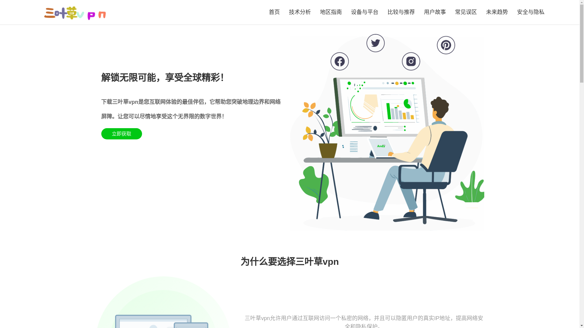 website screenshot of https://sanyecaovpnspeed.com/