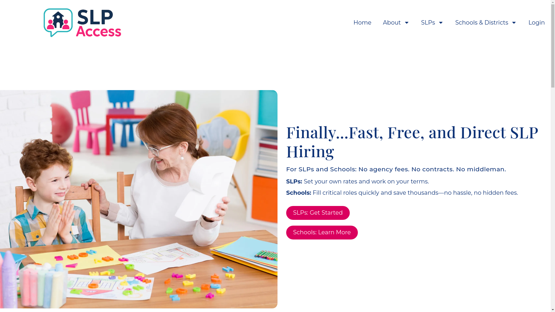 website screenshot of https://theslpaccess.com/