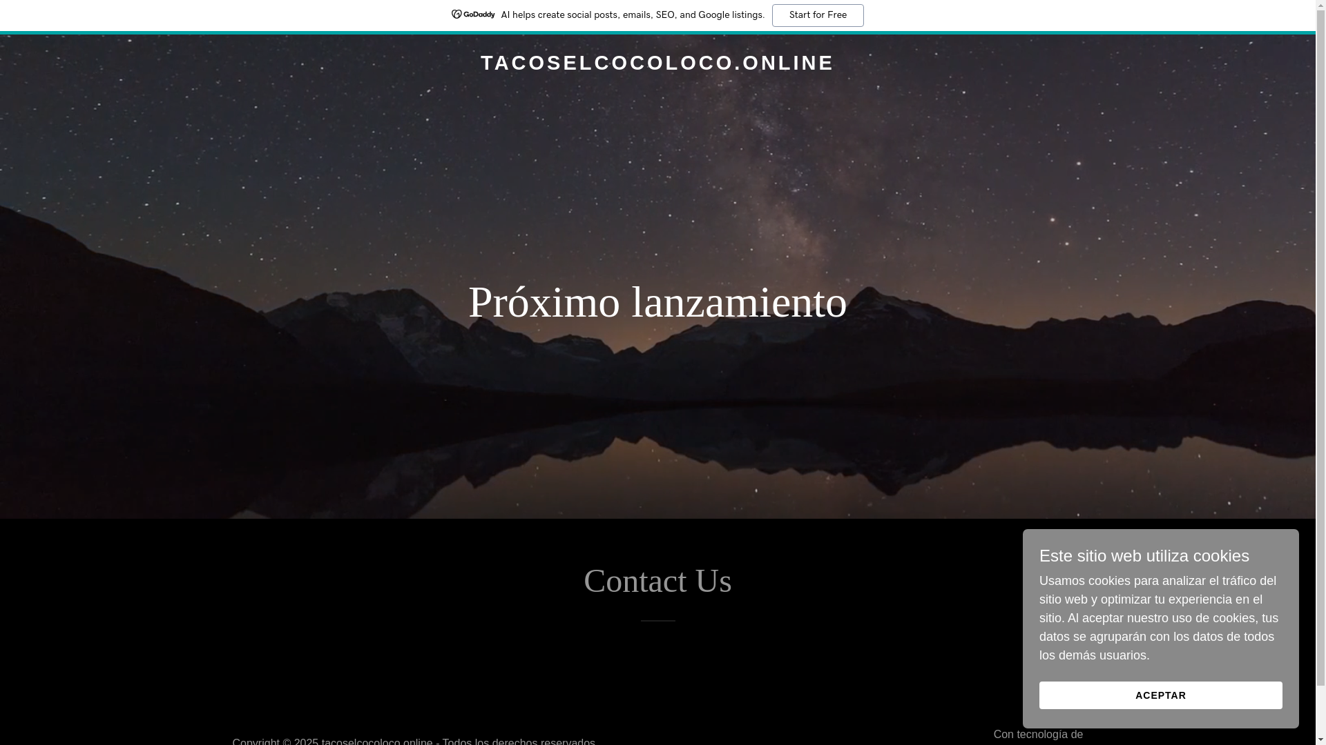 website screenshot of https://tacoselcocoloco.online/