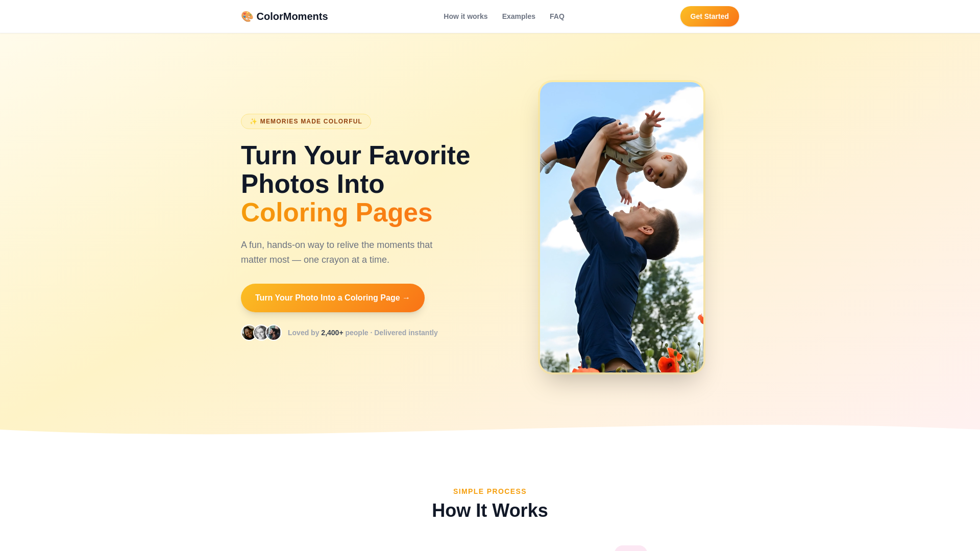 website screenshot of https://colormoments.site/
