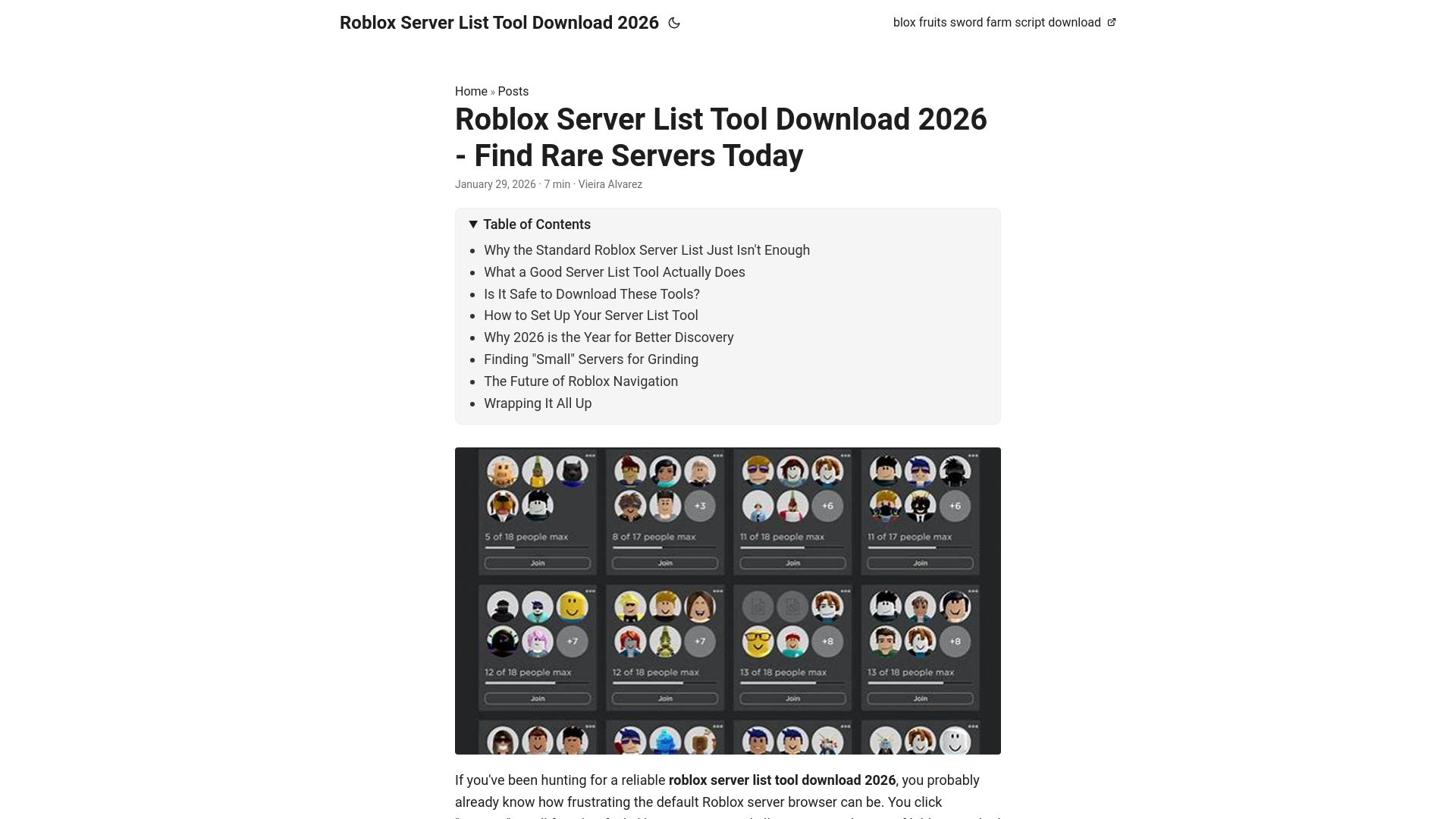 website screenshot of https://robloxserverlisttooldownload2026.pages.dev/