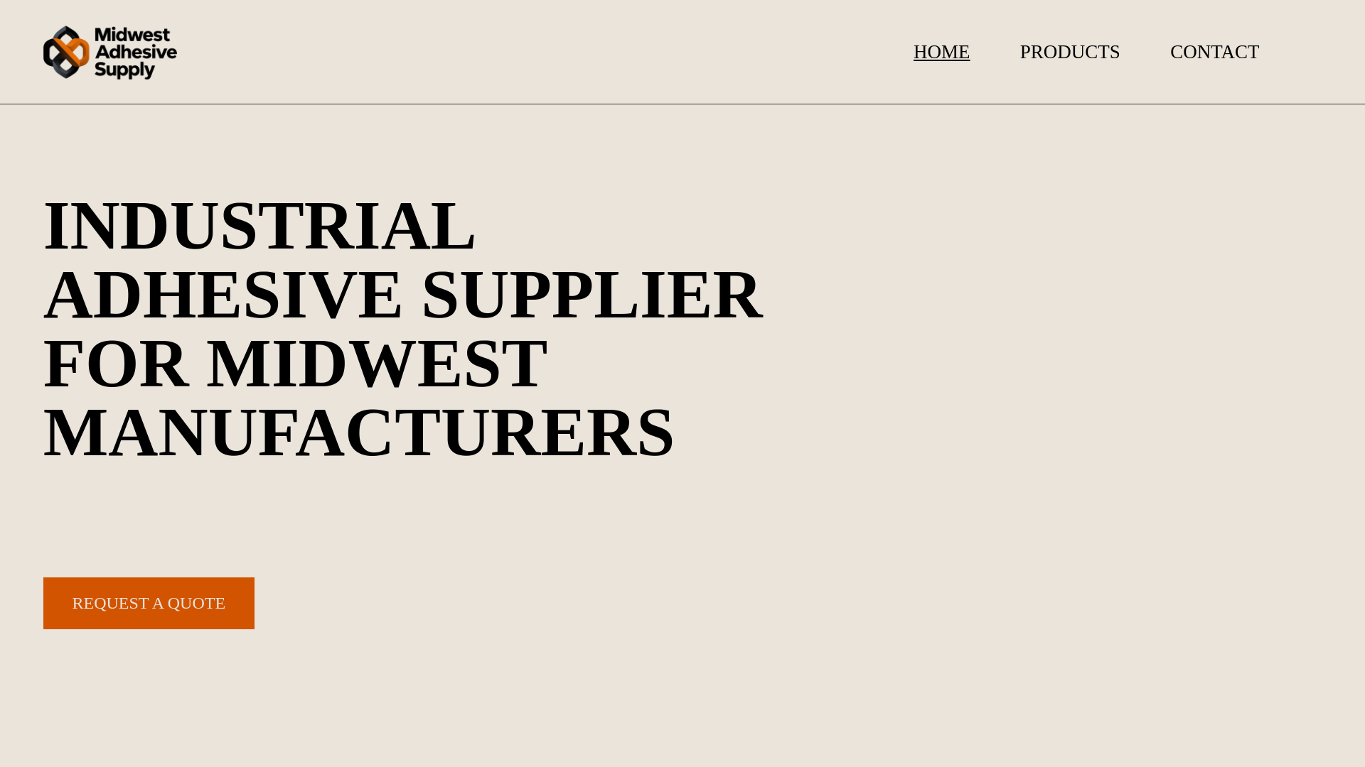 website screenshot of https://midwestadhesivesupply.com/