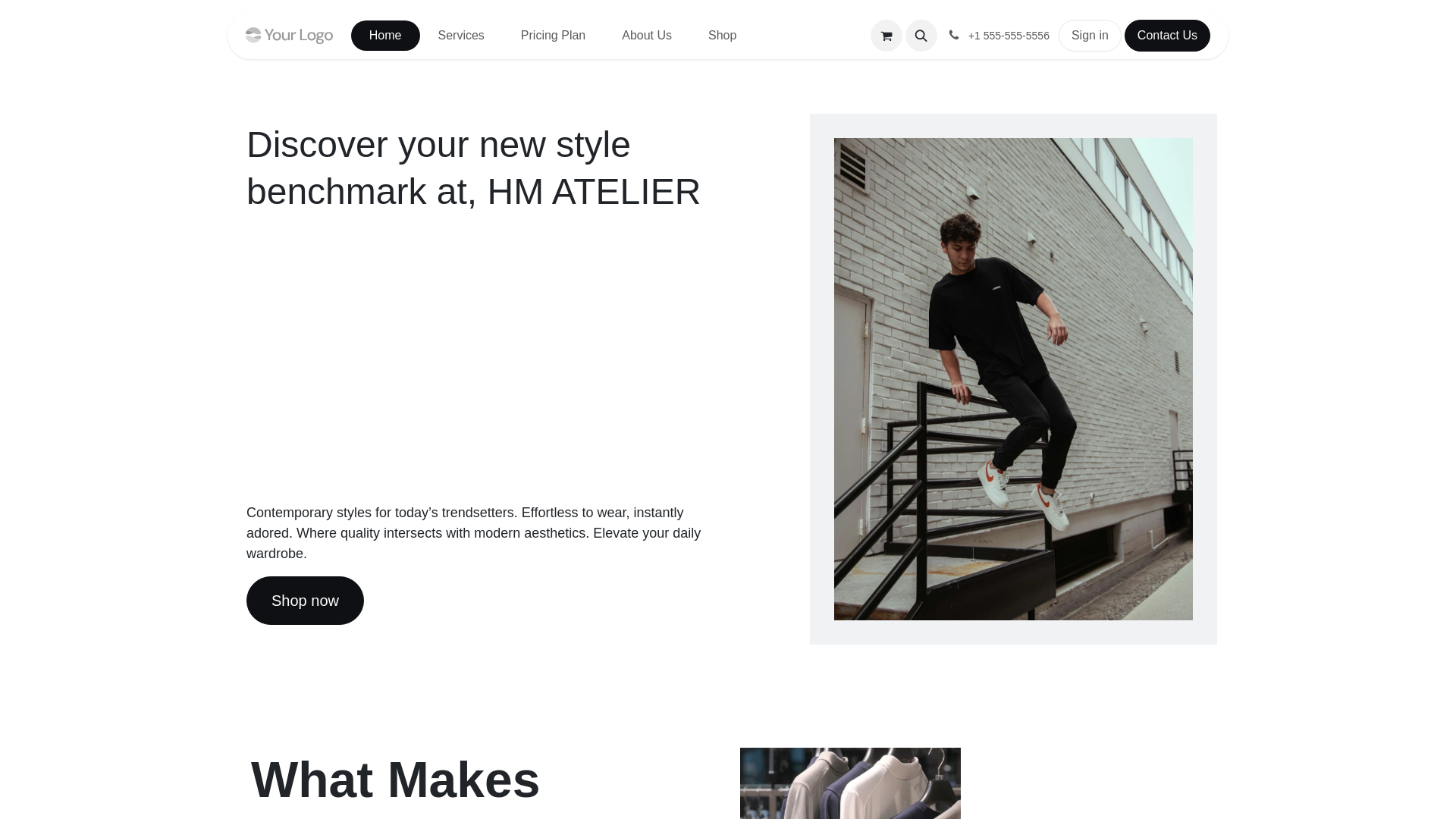 website screenshot of https://hmatelier.org