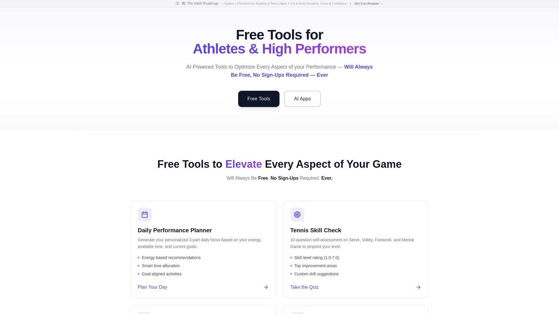 website screenshot of https://elevateyourgamewithai.com/