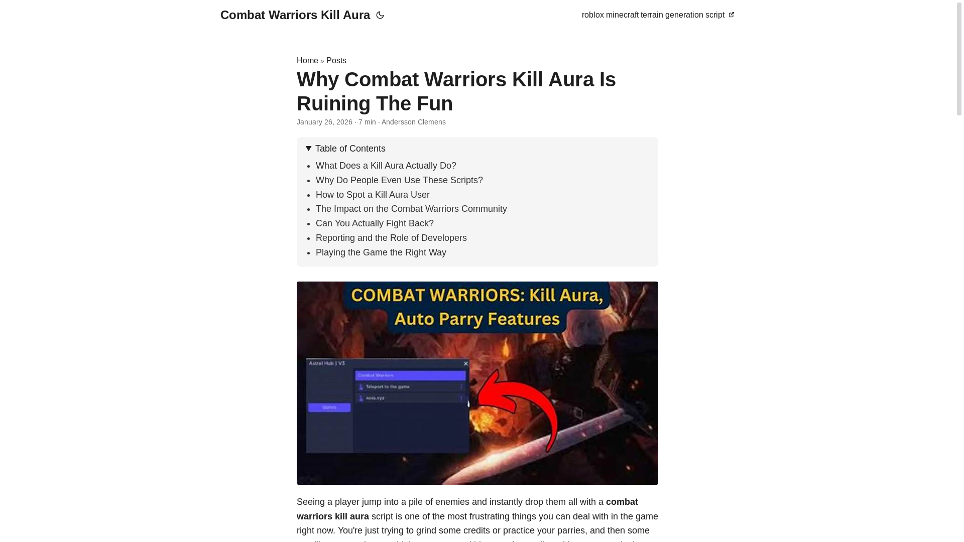 website screenshot of https://combat-warriors-kill-aura.pages.dev/