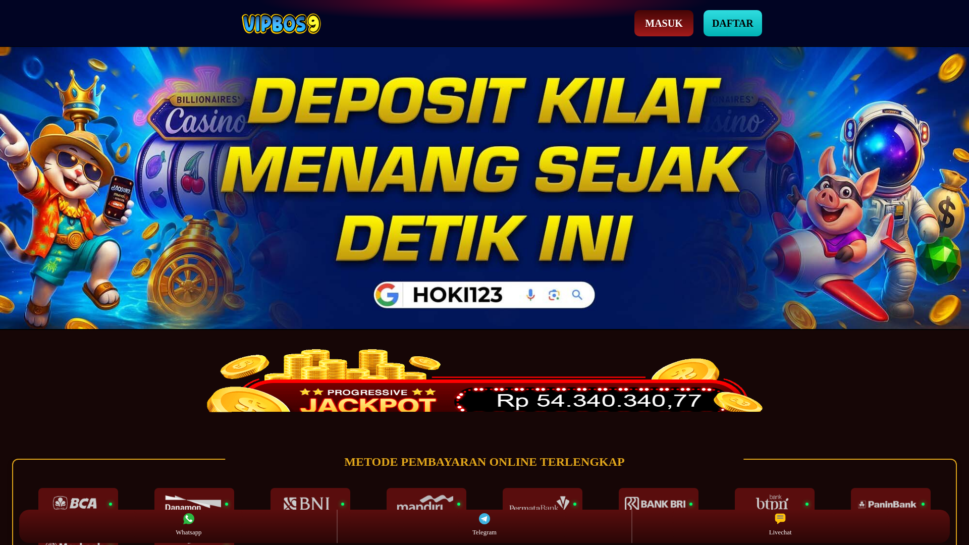 website screenshot of https://vipbos9.com/