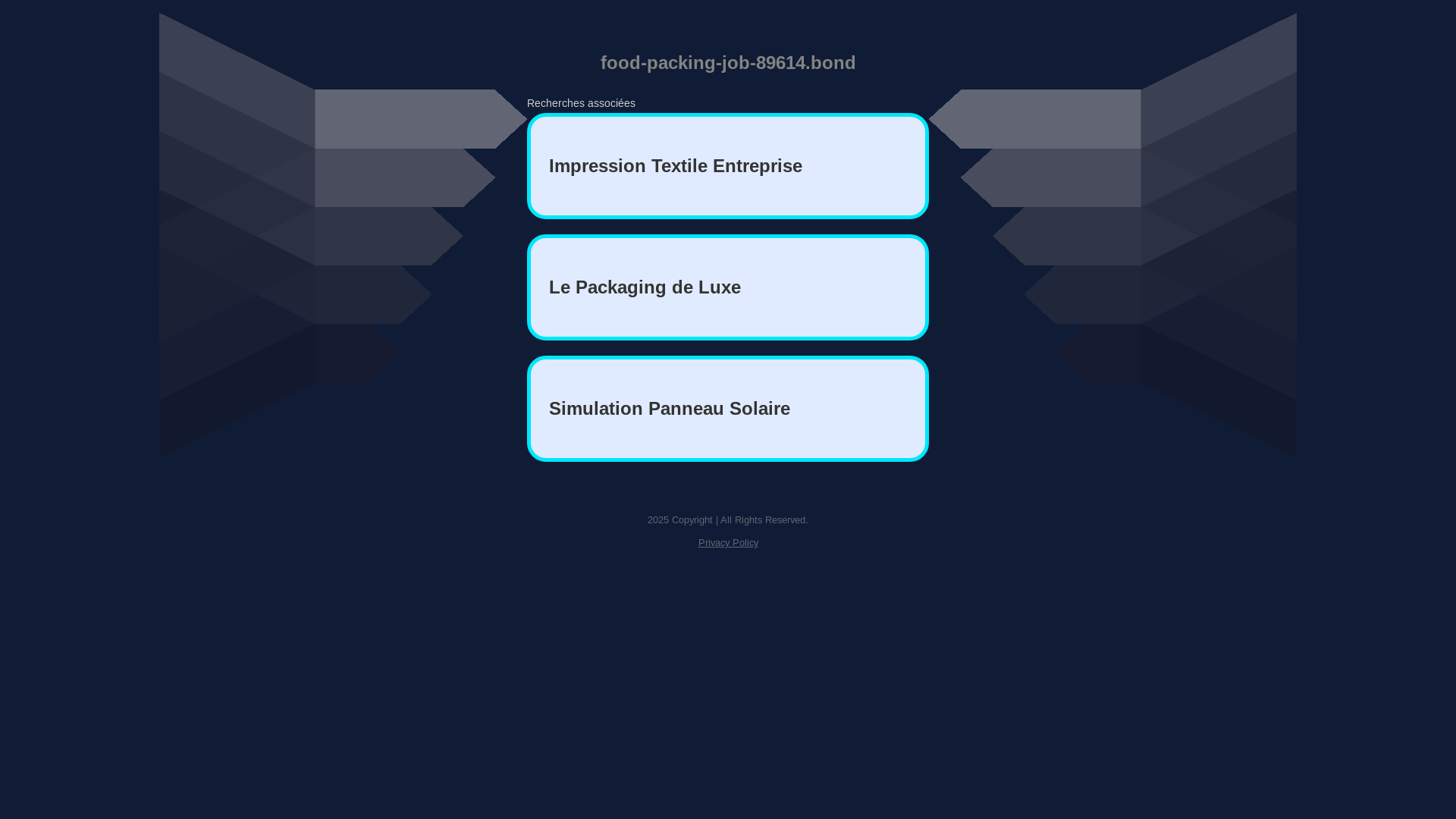 website screenshot of https://food-packing-job-89614.bond/