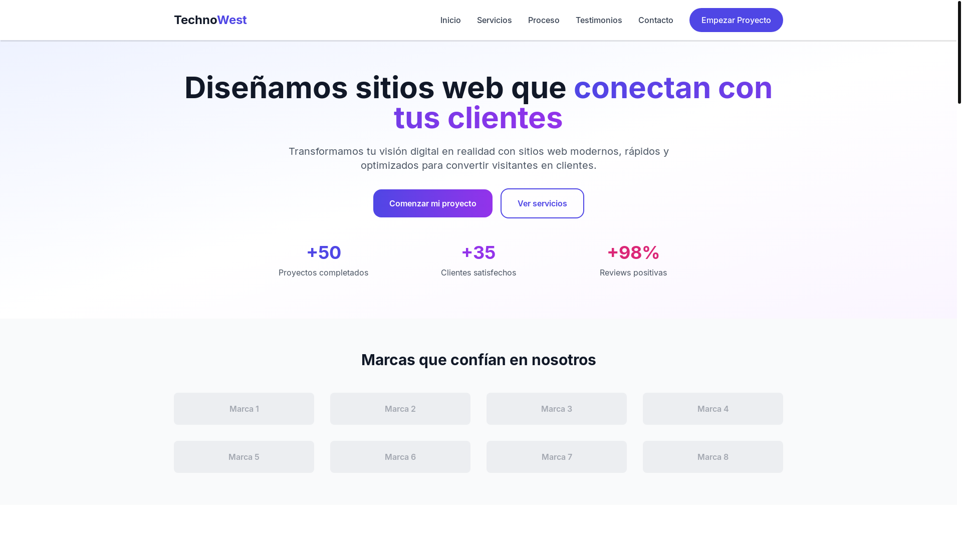 website screenshot of https://technowest.com.ar/