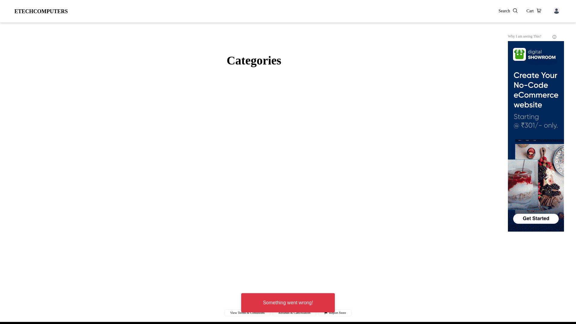 website screenshot of https://etechcomputers.co.in/