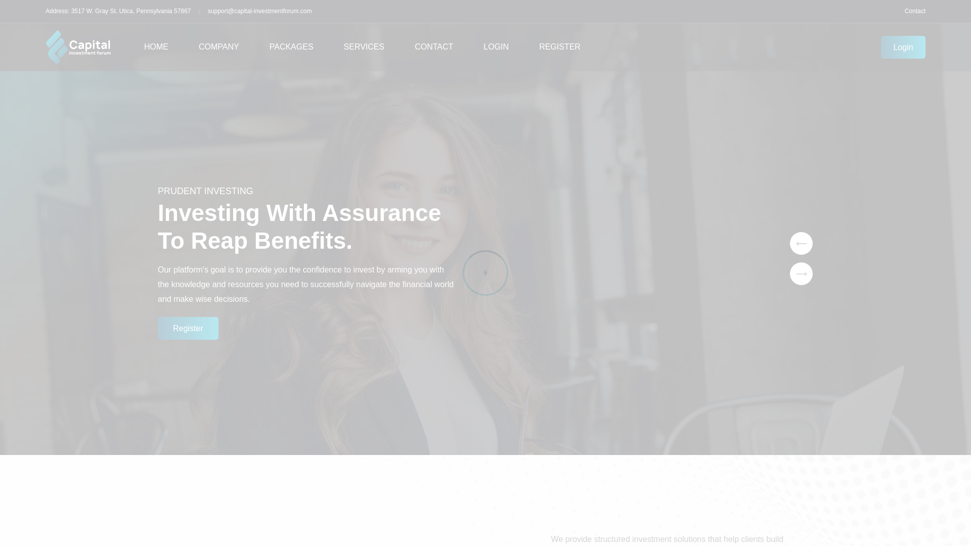 website screenshot of https://capital-investmentforum.com