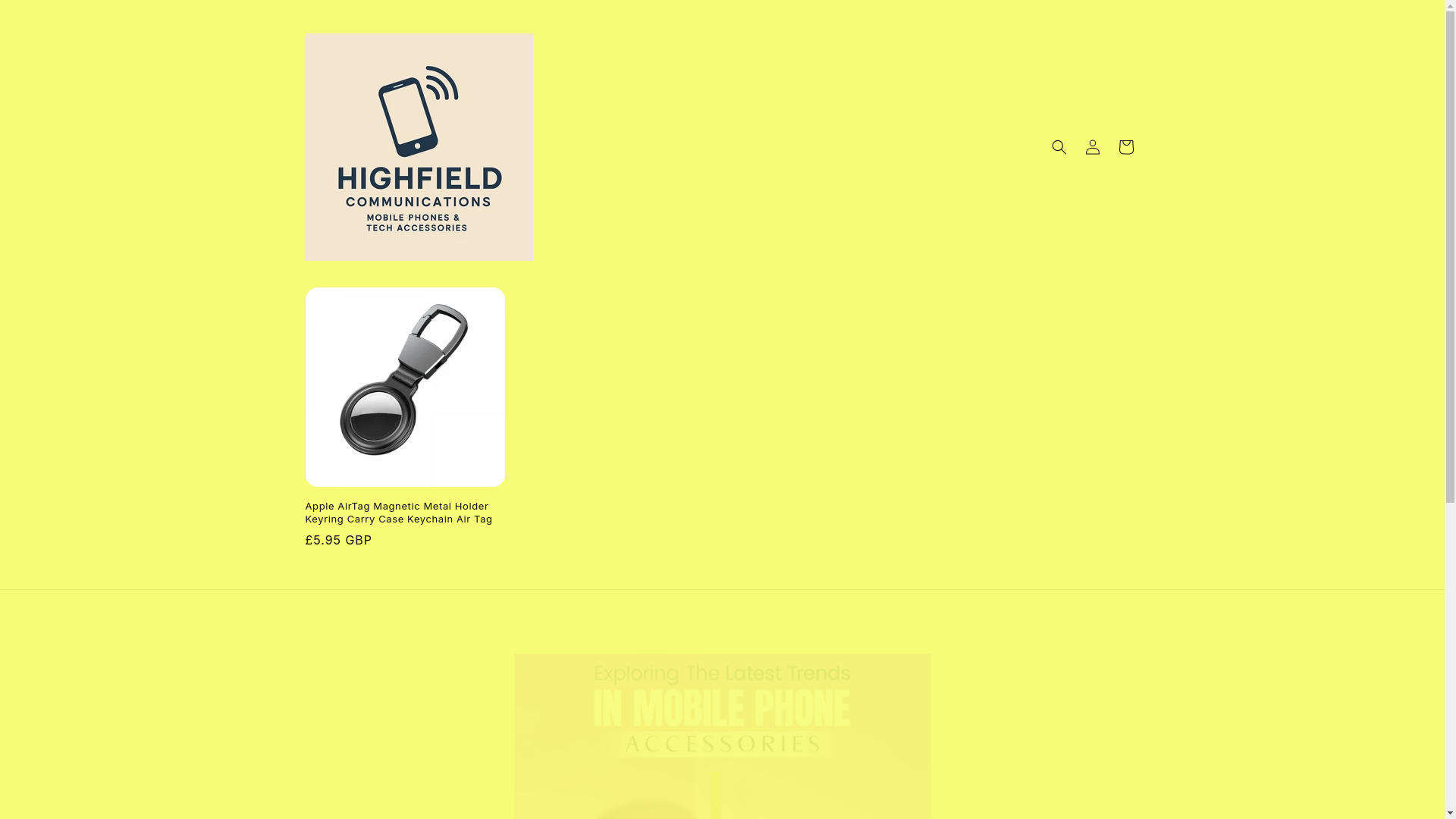 website screenshot of https://highfieldcommunications.co.uk/