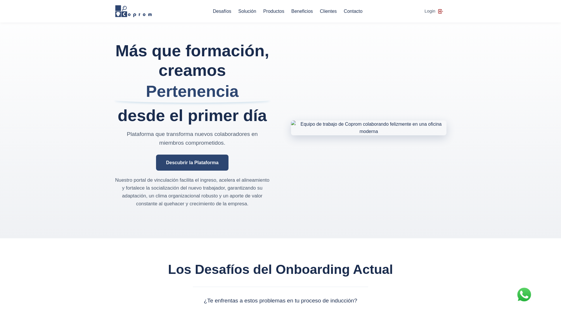 website screenshot of https://web-coprom.pages.dev/