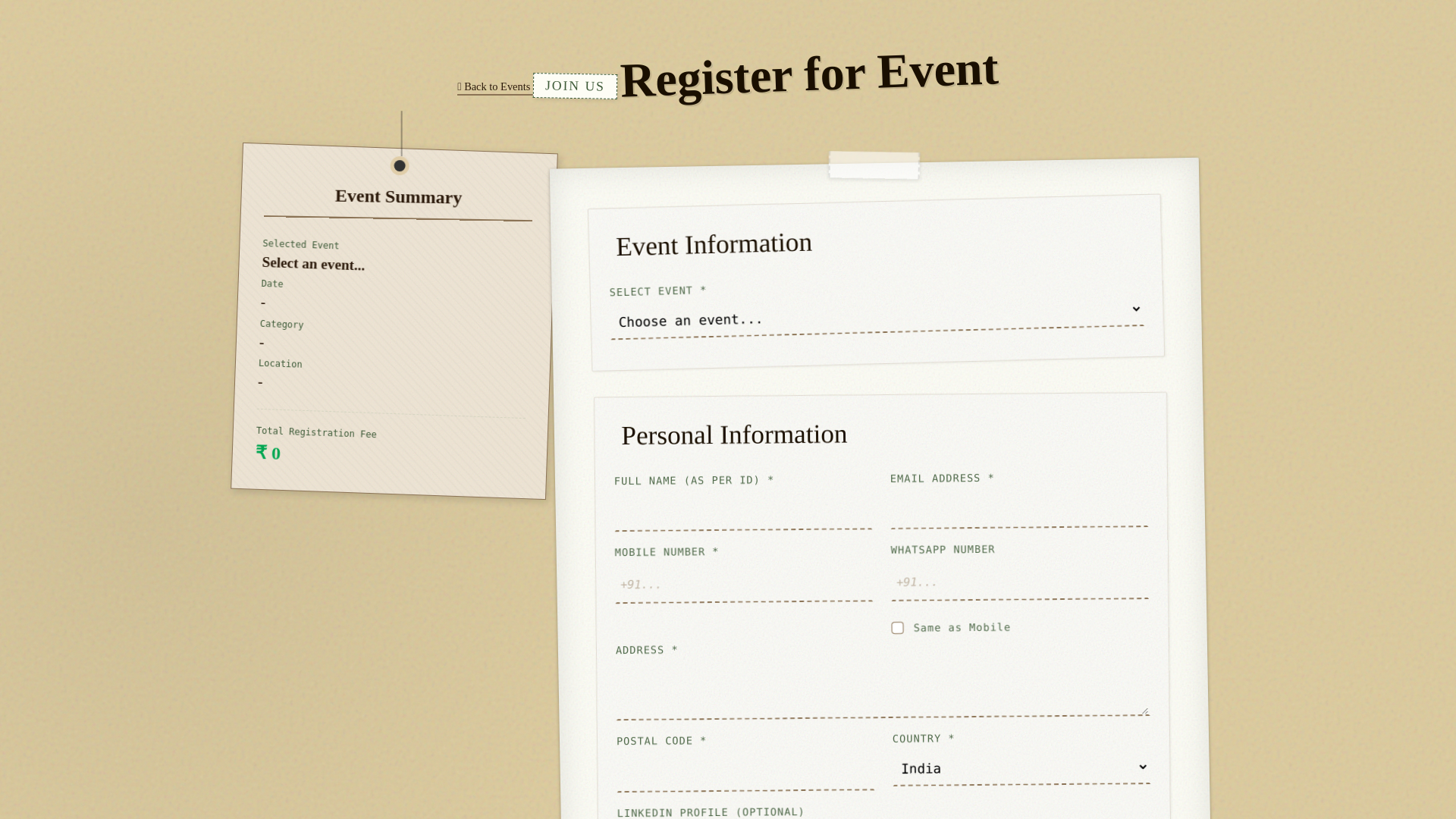 website screenshot of https://zyndora.in/pages/registration