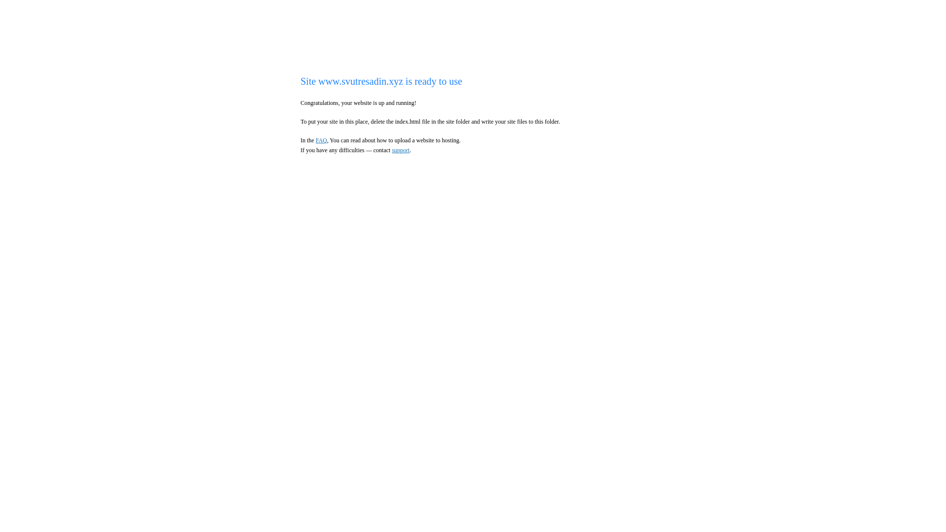 website screenshot of https://svutresadin.xyz/