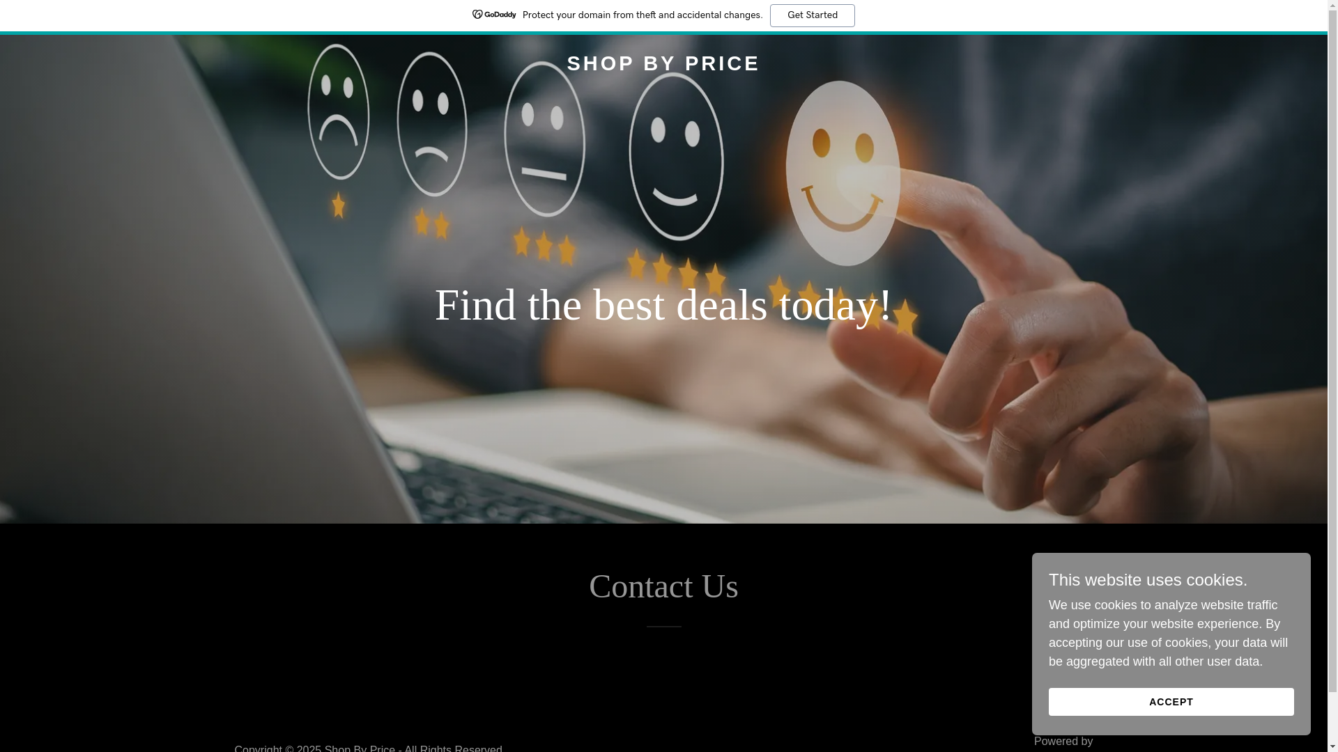 website screenshot of https://shopbyprice.in/