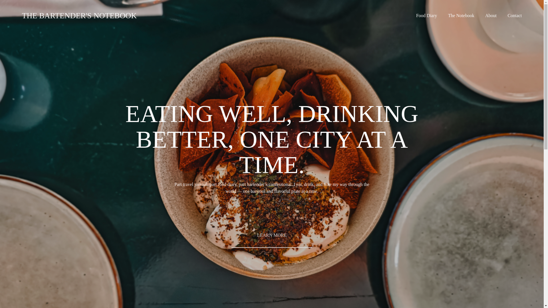website screenshot of https://thebartendersnotebook.com/