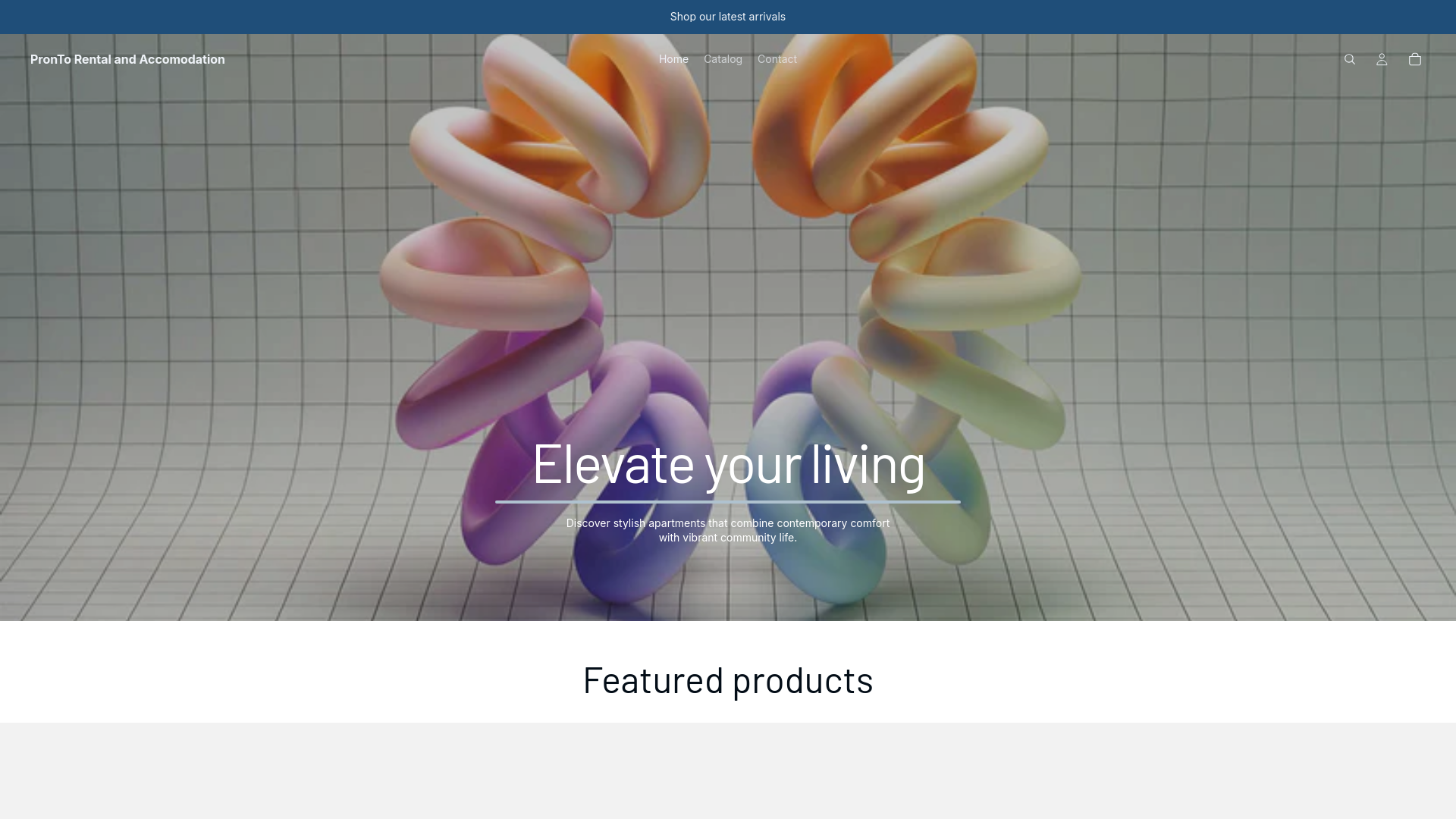 website screenshot of https://prontorentalandaccomodation.co.za/