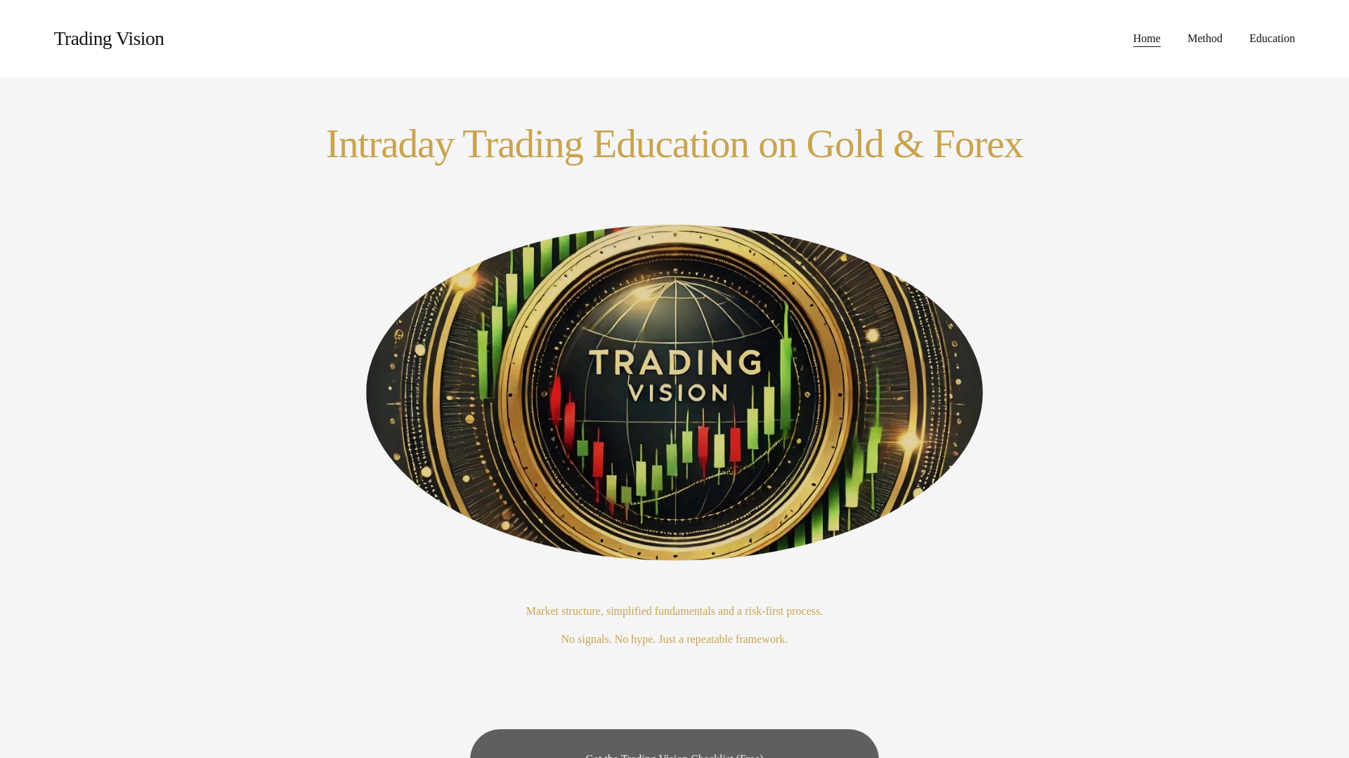 website screenshot of https://tradingvision.uk/