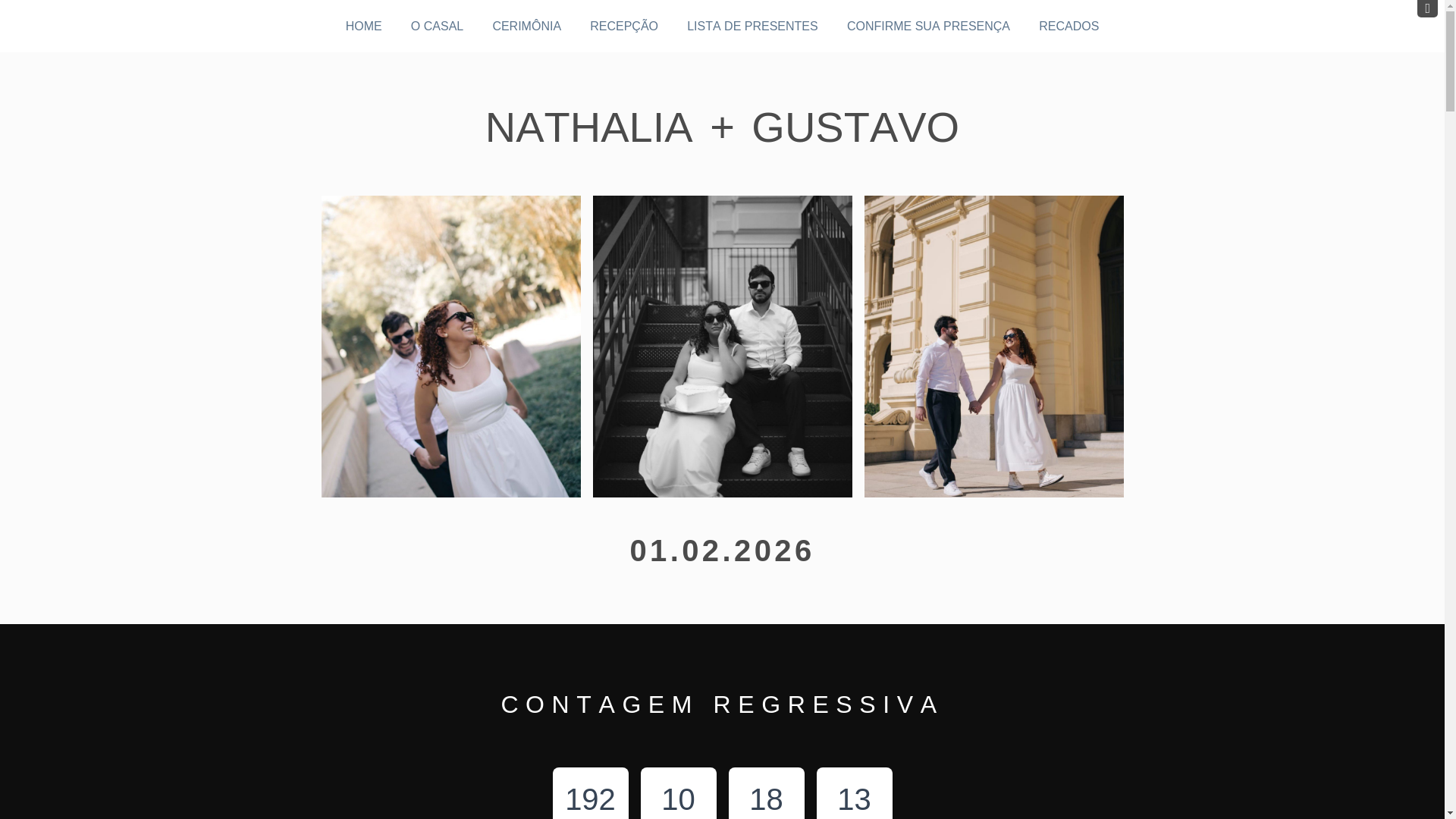 website screenshot of https://nathyegustavo.com.br/