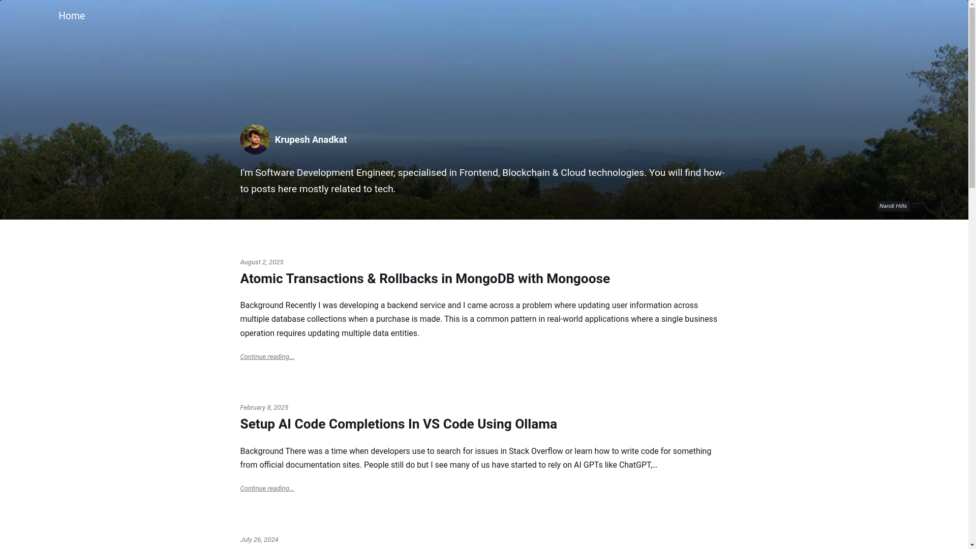 website screenshot of https://krupeshanadkat.pages.dev/