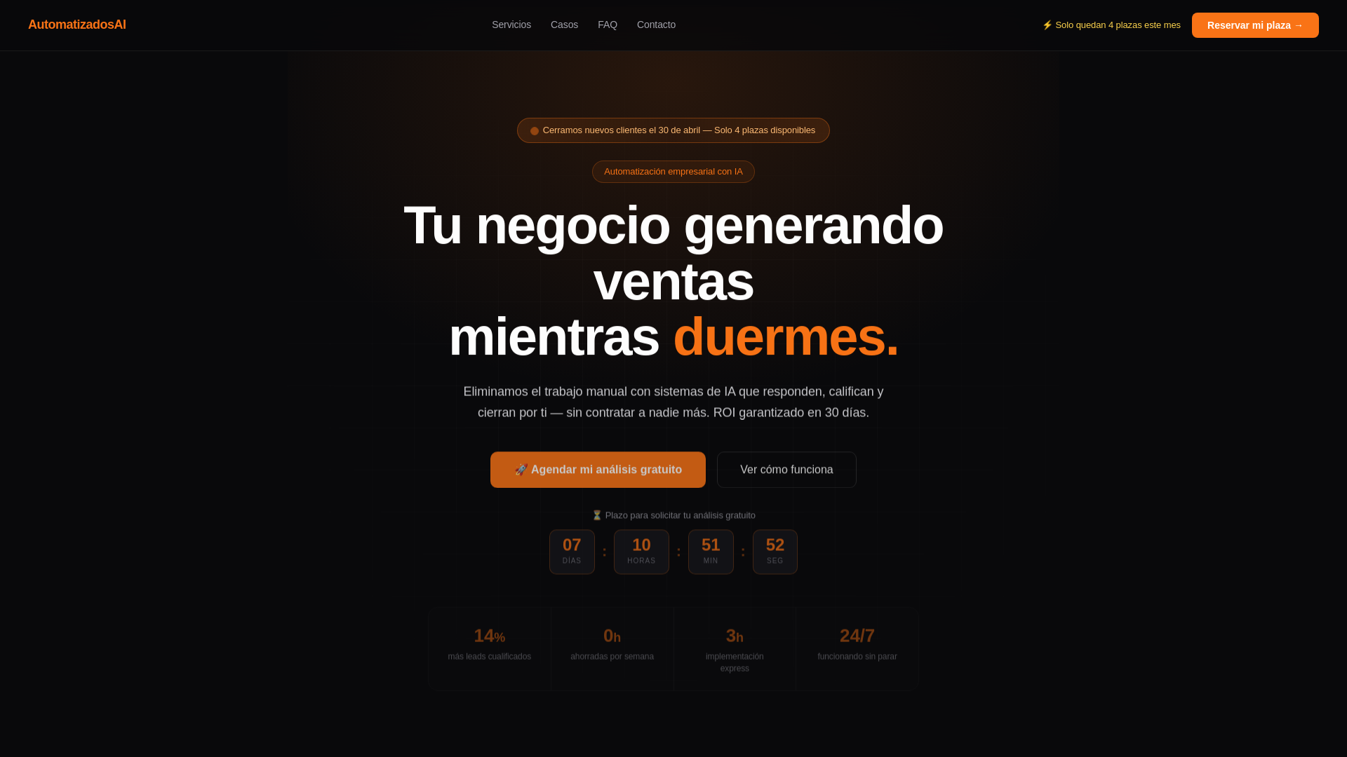 website screenshot of https://automatizadosai.es/