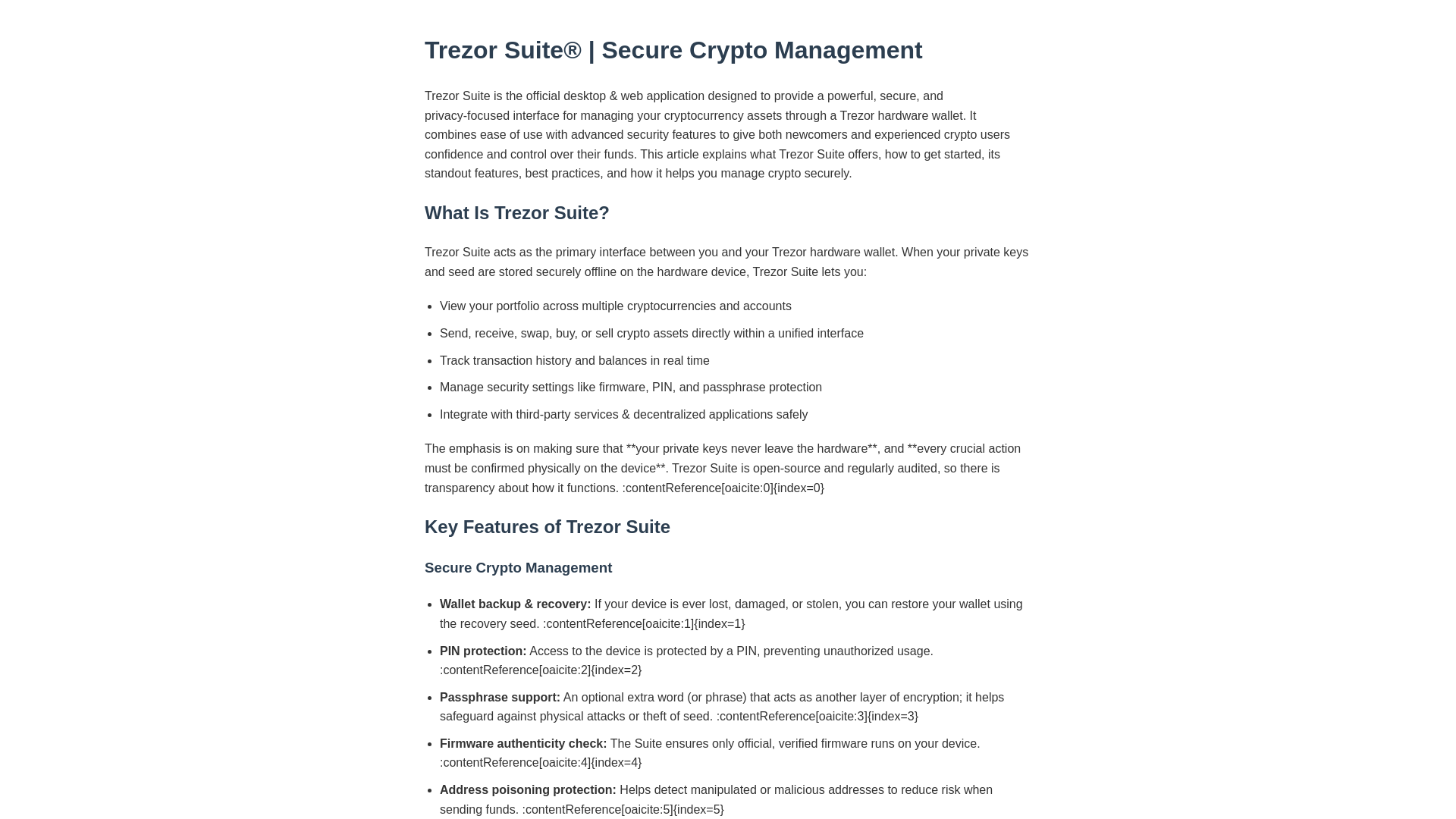website screenshot of https://know-trezrsuite.pages.dev