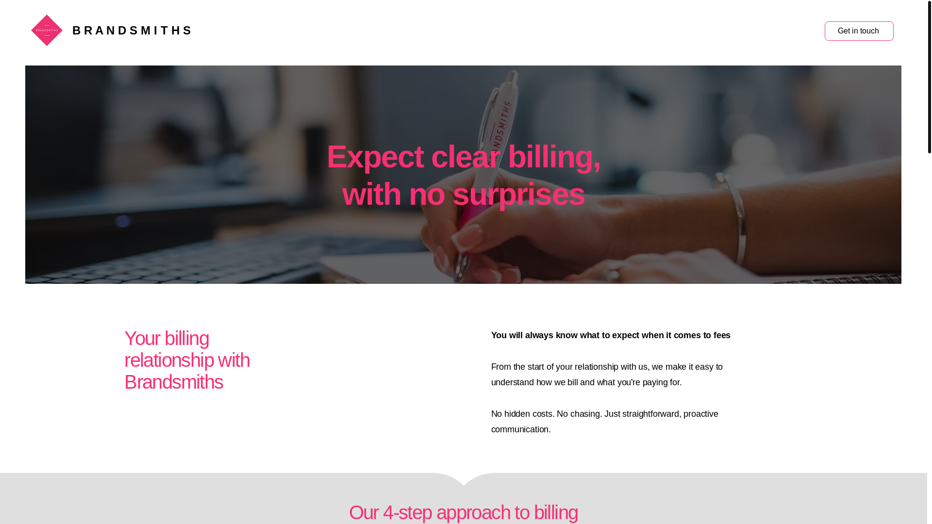 website screenshot of https://brandsmithsbilling.com/